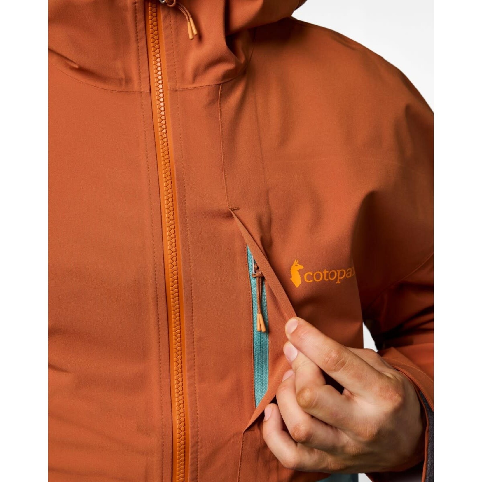 Cotopaxi Men's Cielo Rain Jacket - Whiskey/Tidepool
