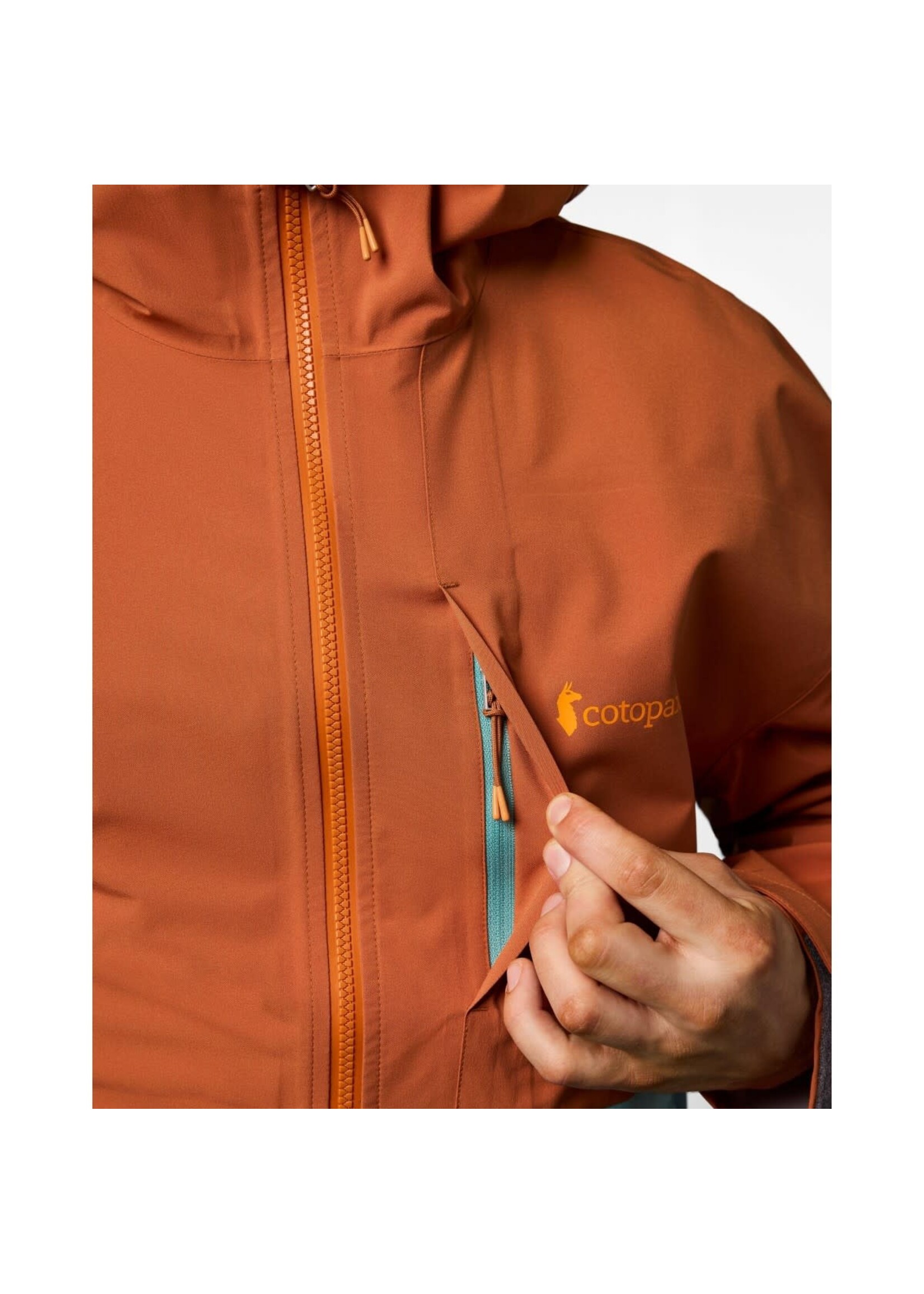 Cotopaxi Men's Cielo Rain Jacket - Whiskey/Tidepool