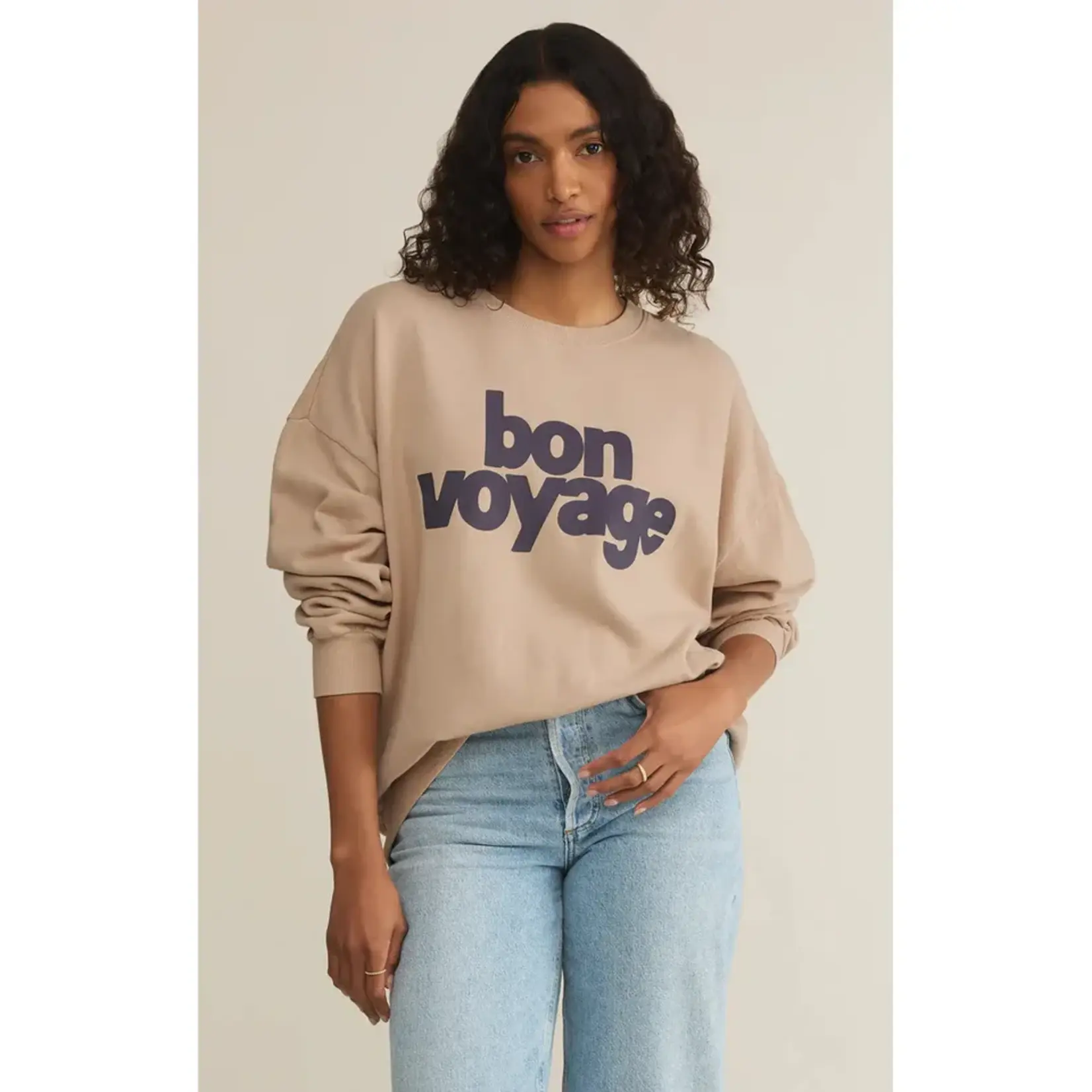 Z Supply GT251450 - Bon Voyage Sunday Sweatshirt (Parchment)