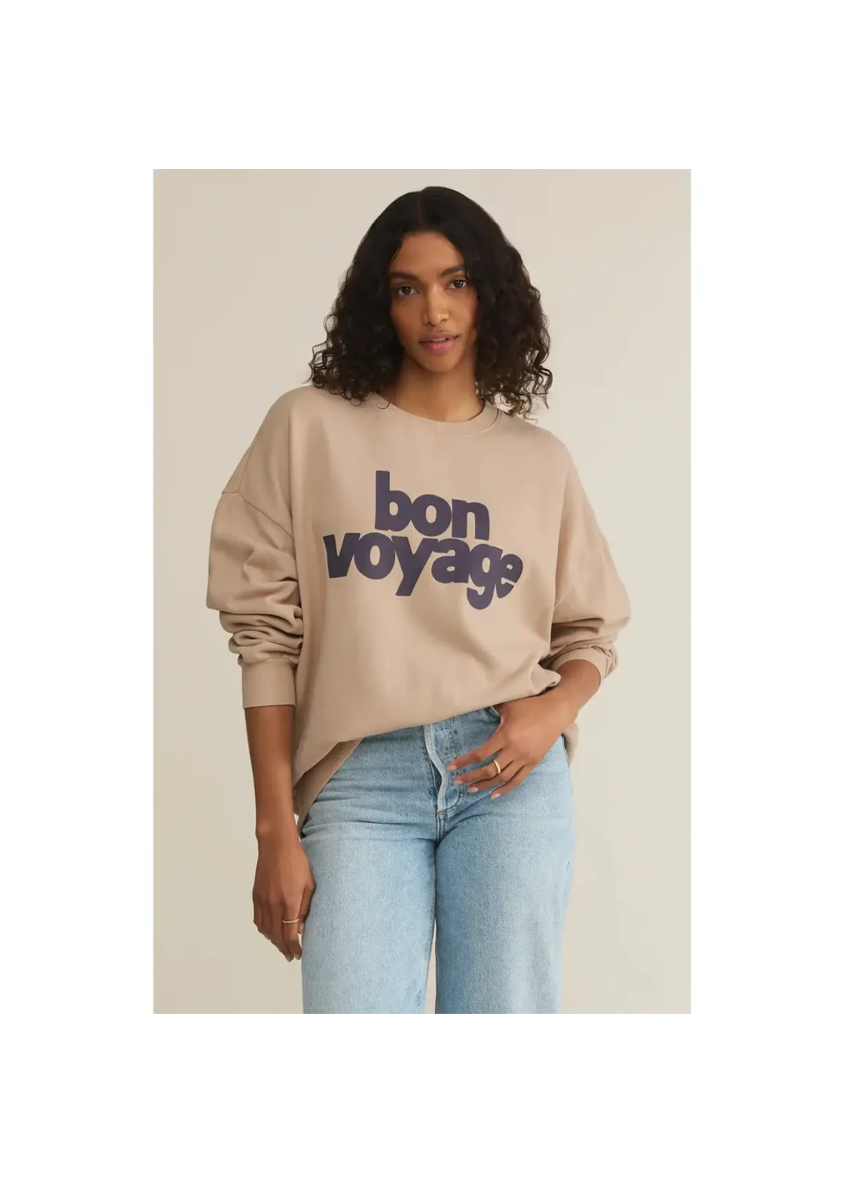 Z Supply GT251450 - Bon Voyage Sunday Sweatshirt (Parchment)