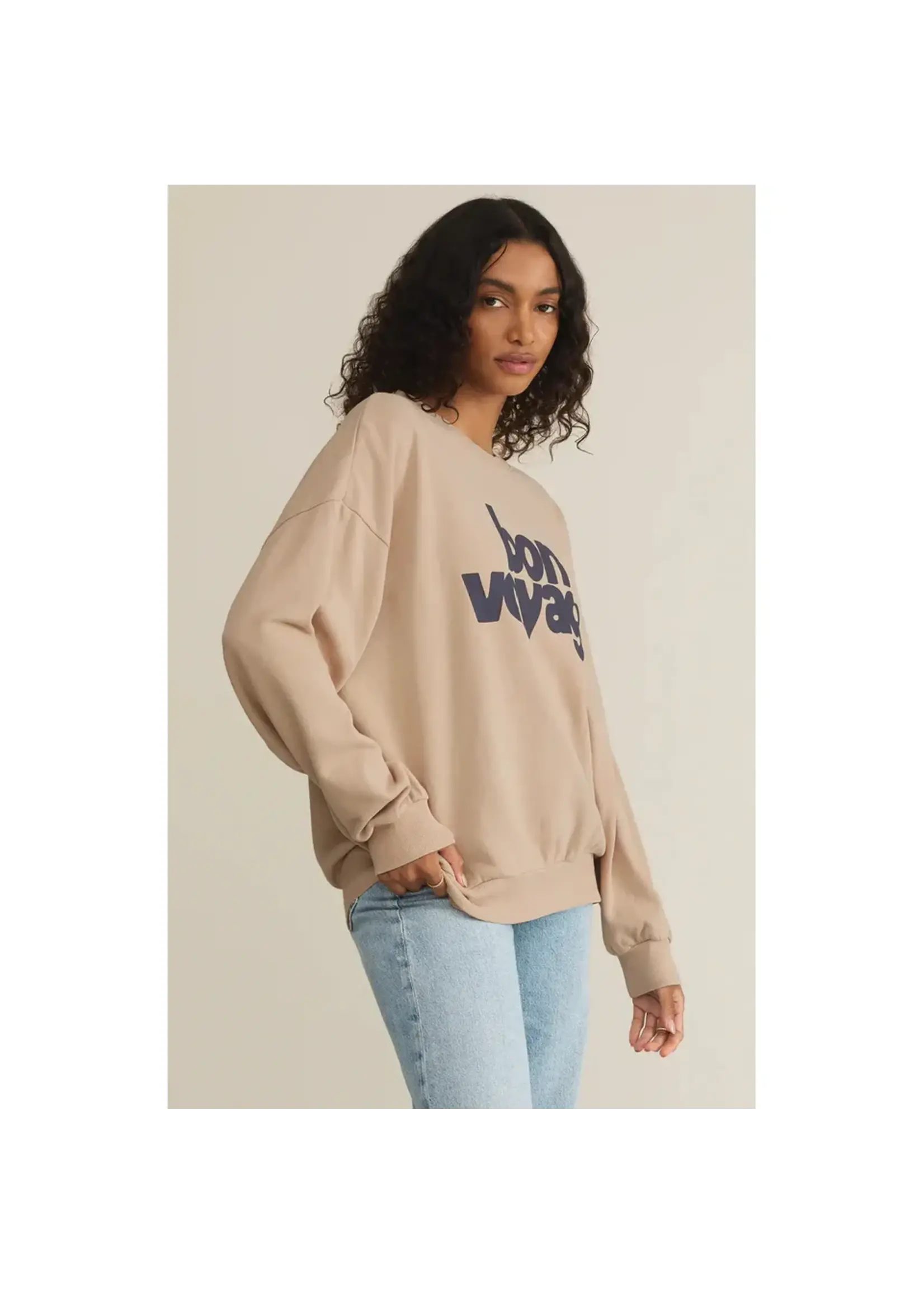 Z Supply GT251450 - Bon Voyage Sunday Sweatshirt (Parchment)