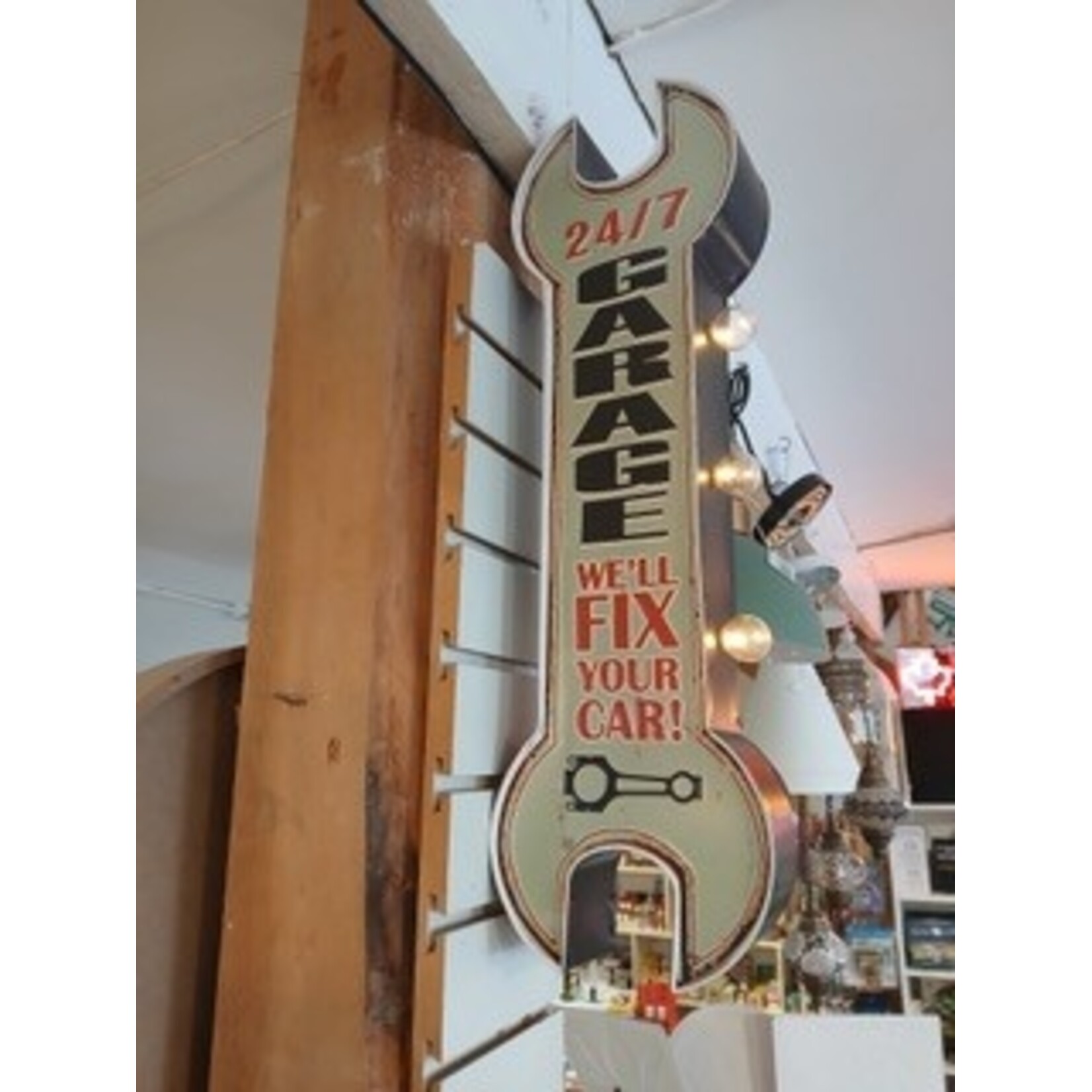 Wrench-Shaped Wall Décor with LED