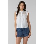 Dex Clothing Lace Insert Button Front Blouse