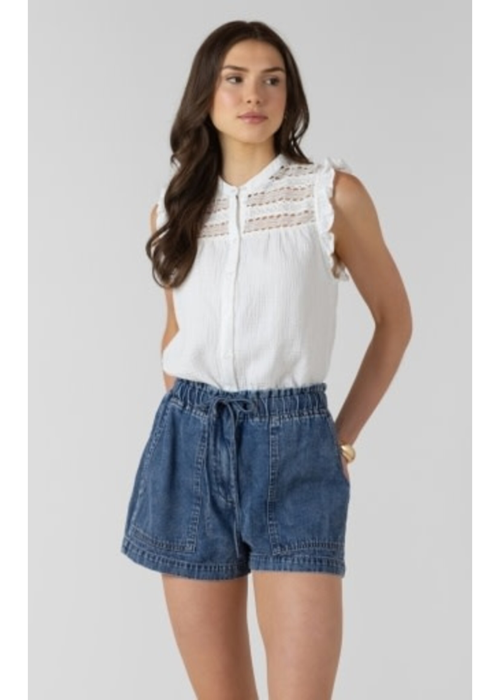 Dex Clothing 2723512 D - Lace Insert Button Front Blouse