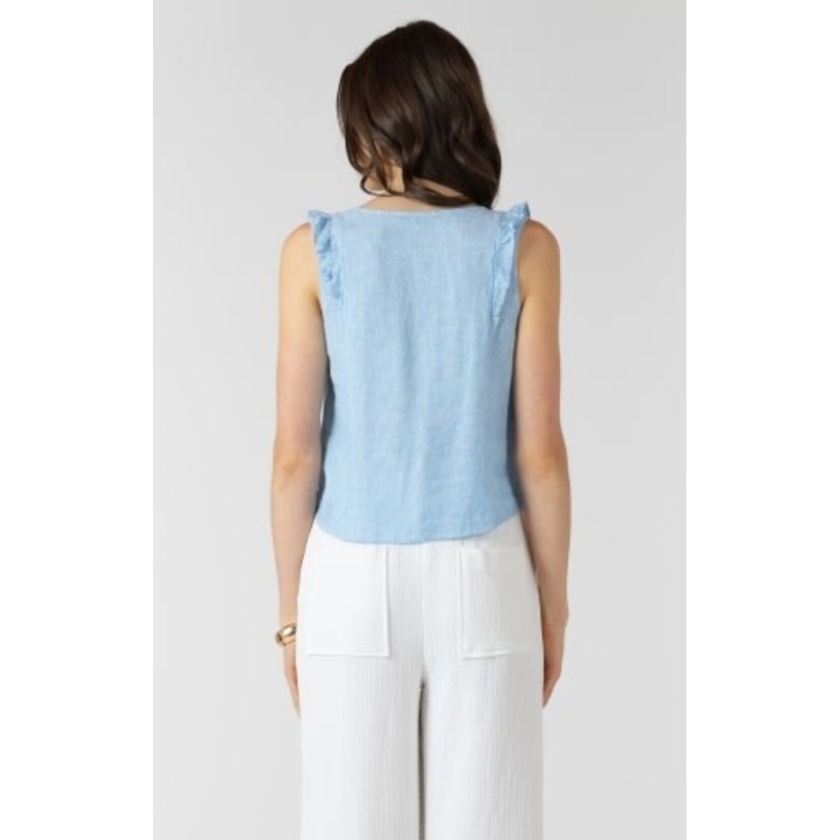 Dex Clothing 2723726 D - Pintuck Ruffle Detail Tank