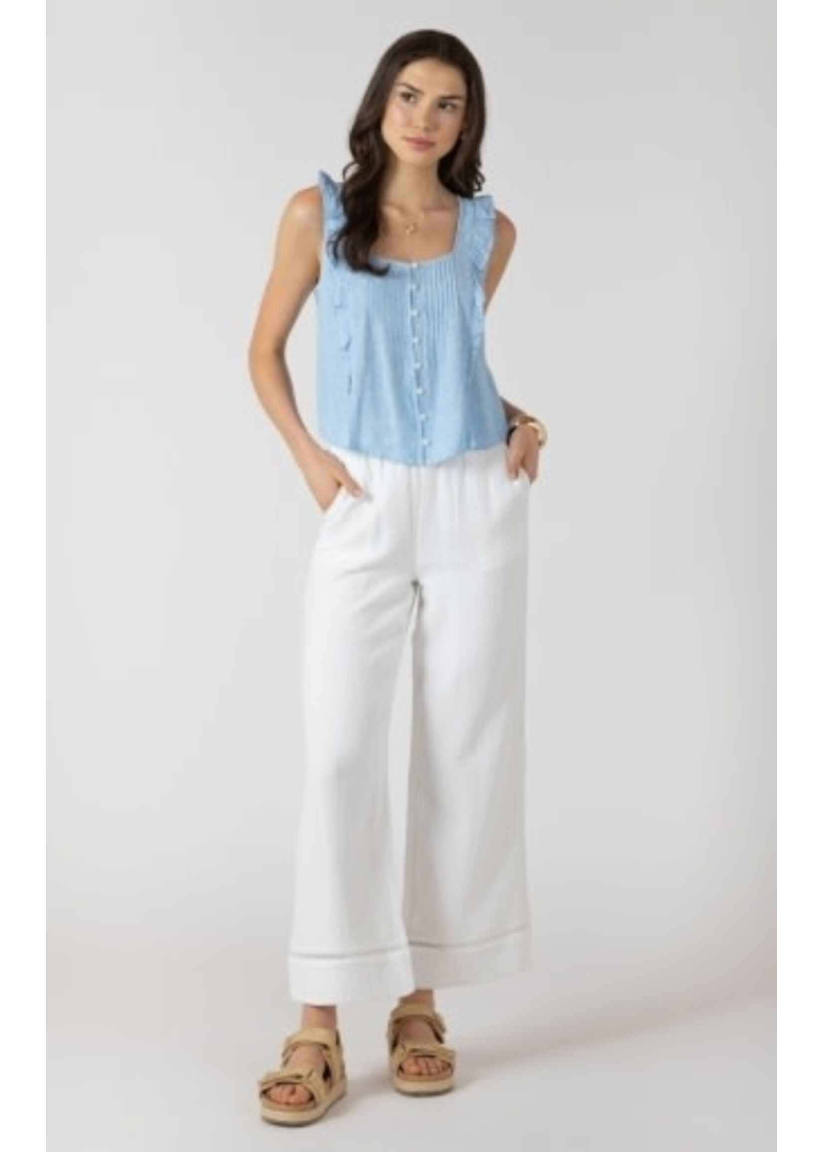 Dex Clothing 2723726 D - Pintuck Ruffle Detail Tank