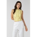 Dex Clothing Lace Cutout Button Front Tank