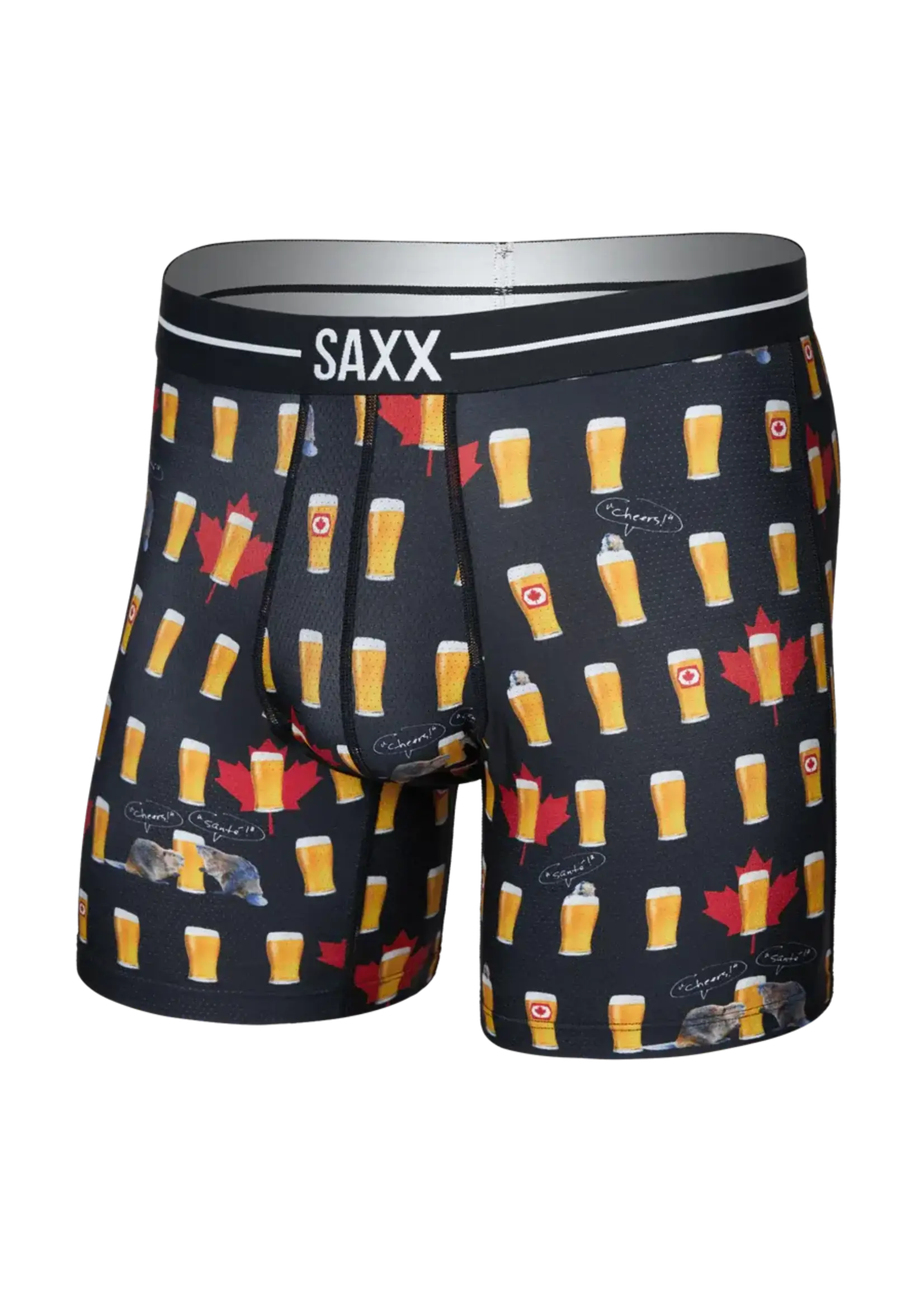 SAXX Underwear SXBB85-CAN - Volt Breathable Mesh Boxer Brief (Cheers/Canada)
