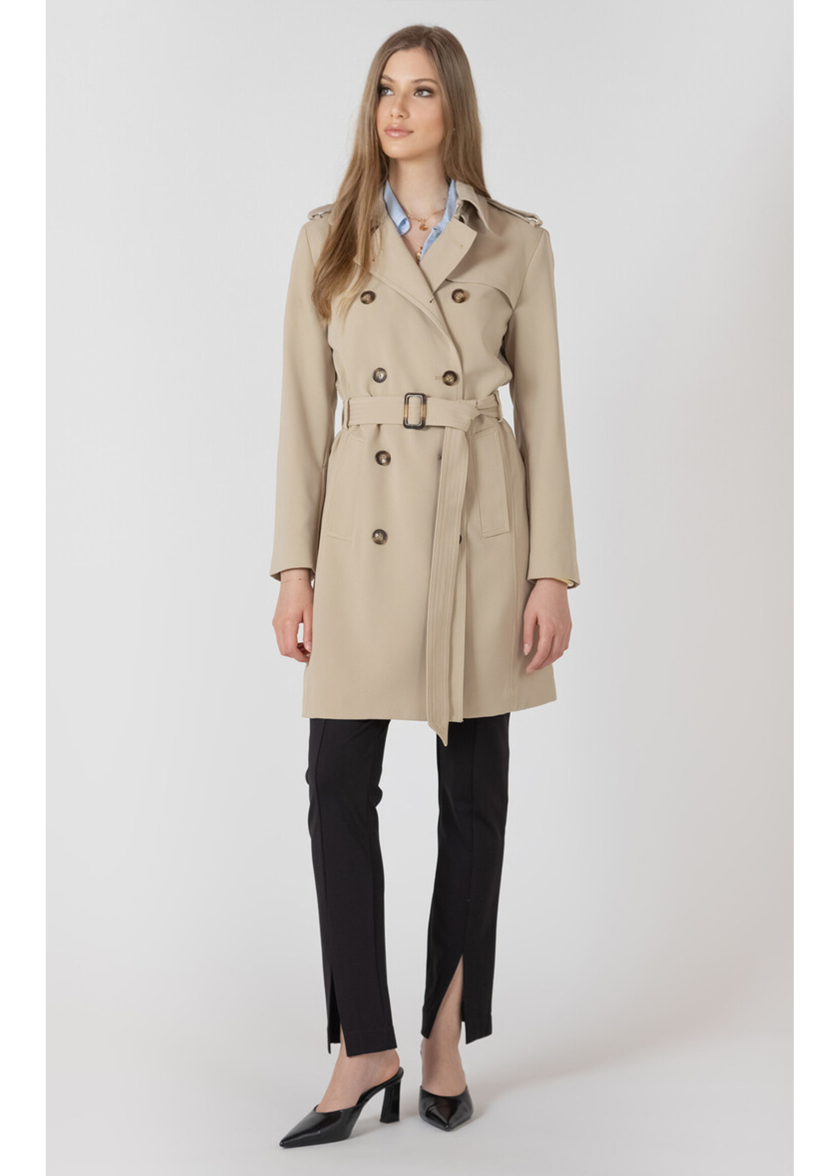 Black Tape 2729505 - Belted Trench Coat