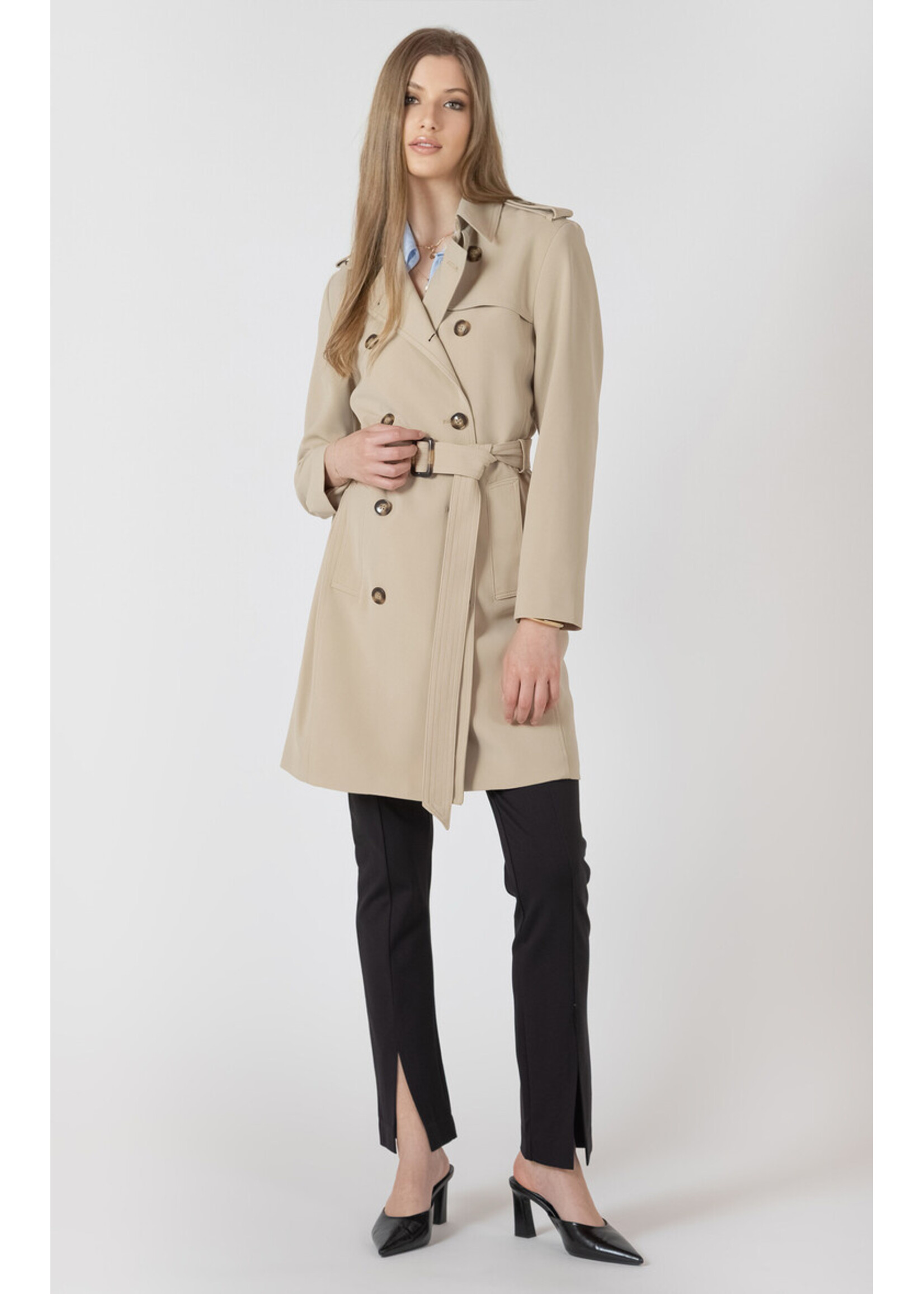 Black Tape 2729505 - Belted Trench Coat