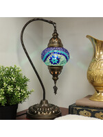 Nature's Artifacts Turkish Mosaic Swan Neck Lamp