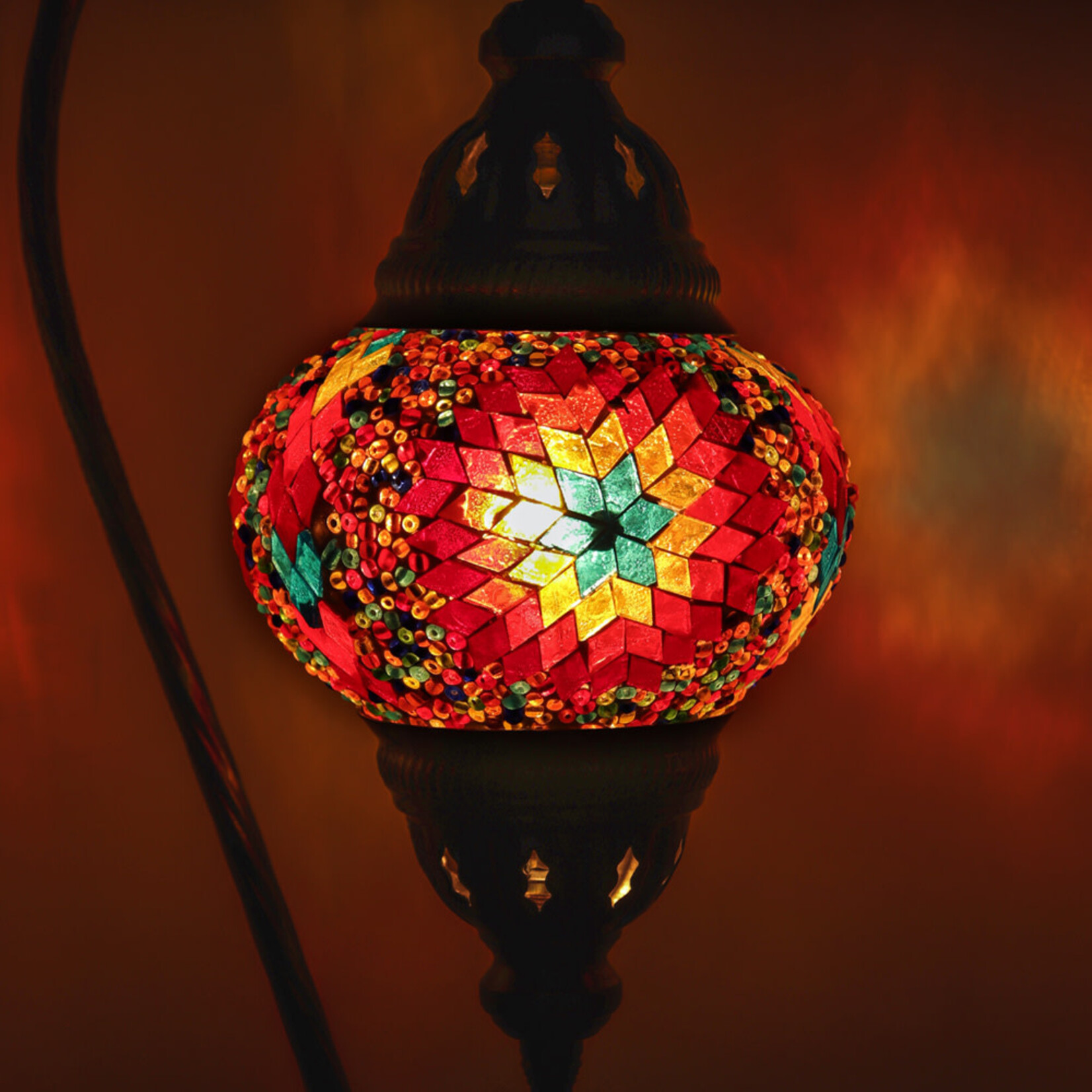 Nature's Artifacts Turkish Mosaic Swan Neck Lamp (Assorted)