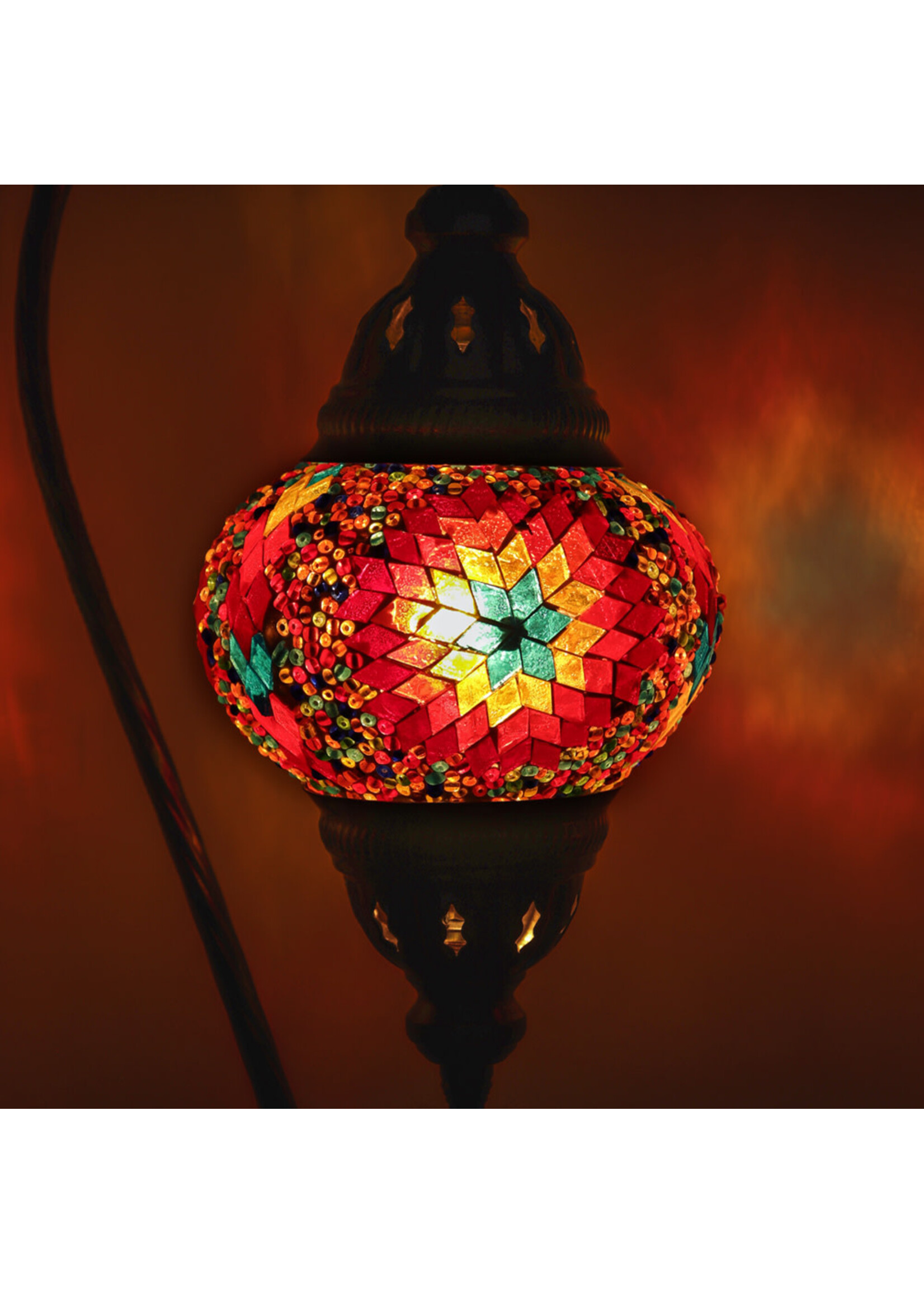 Nature's Artifacts Turkish Mosaic Swan Neck Lamp (Assorted)