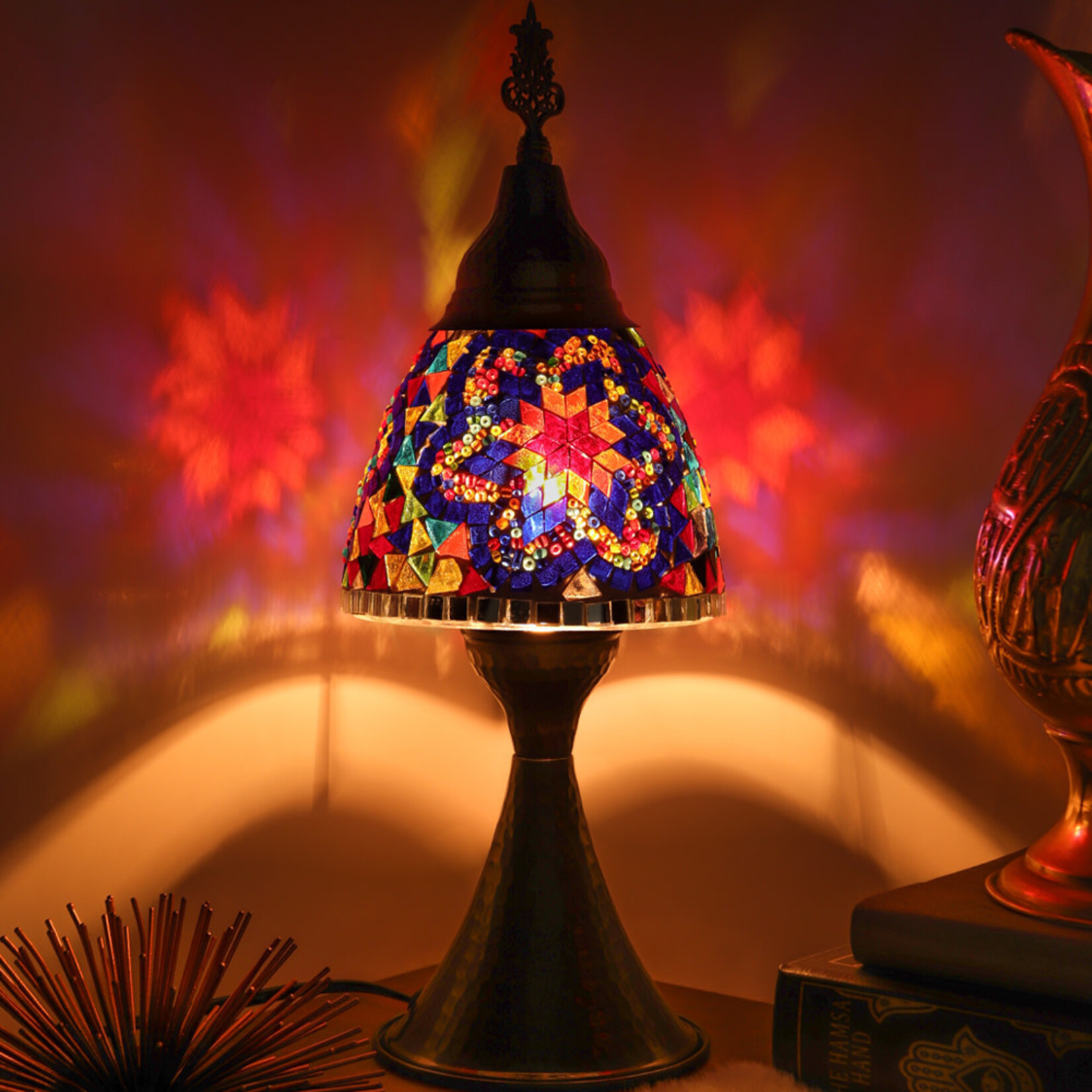 Nature's Artifacts Turkish Mosaic Bedside Lamp