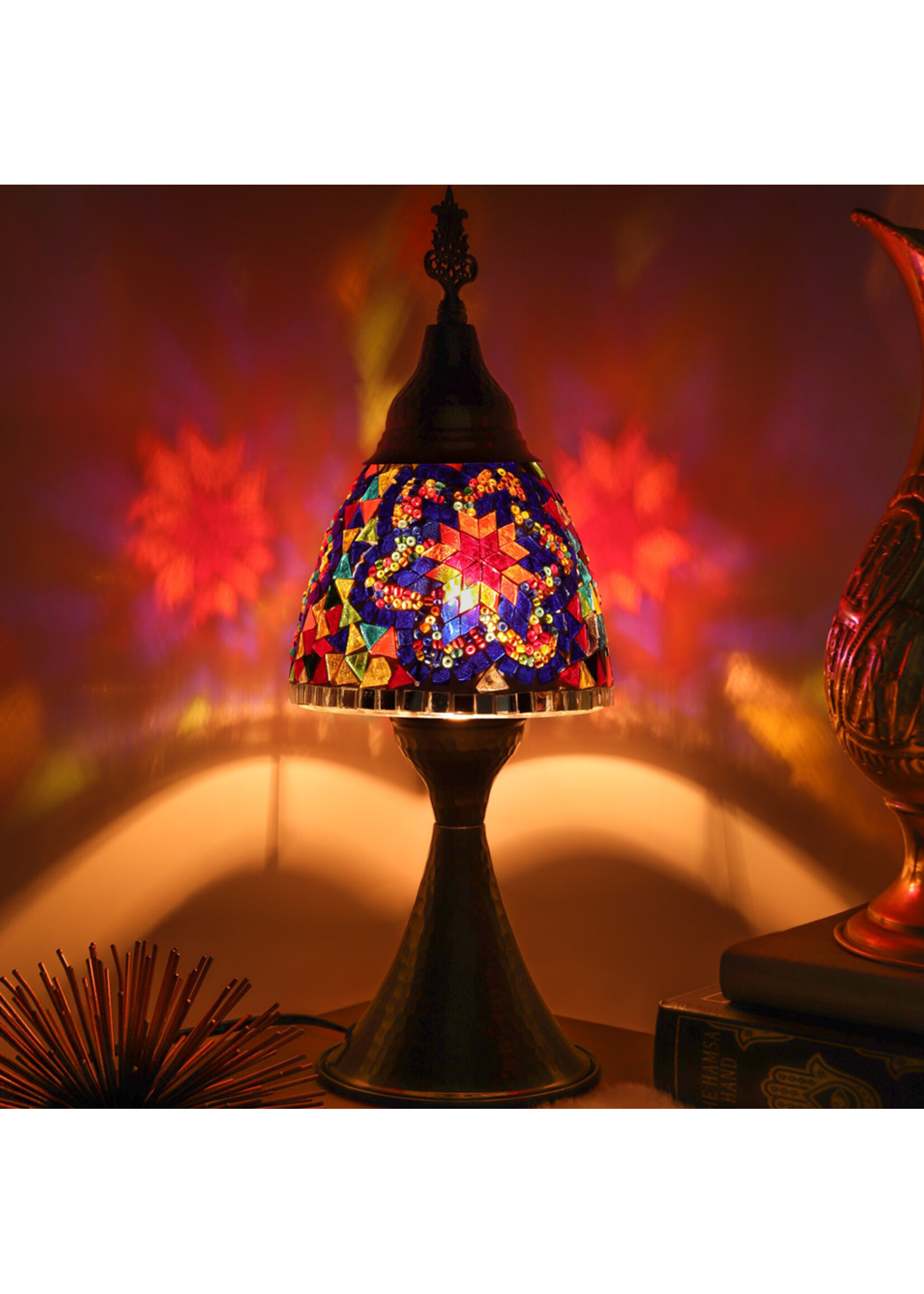 Nature's Artifacts Turkish Mosaic Bedside Lamp