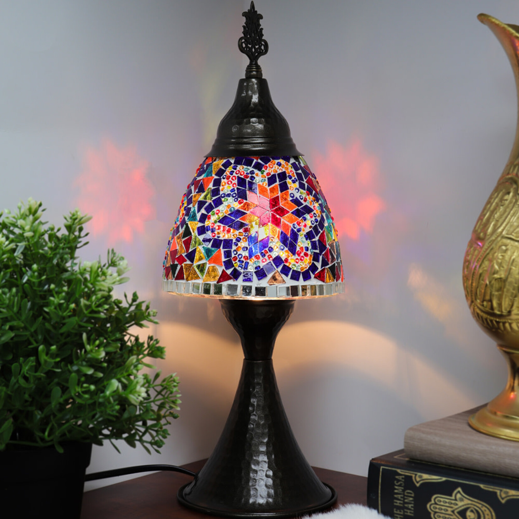 Nature's Artifacts Turkish Mosaic Bedside Lamp
