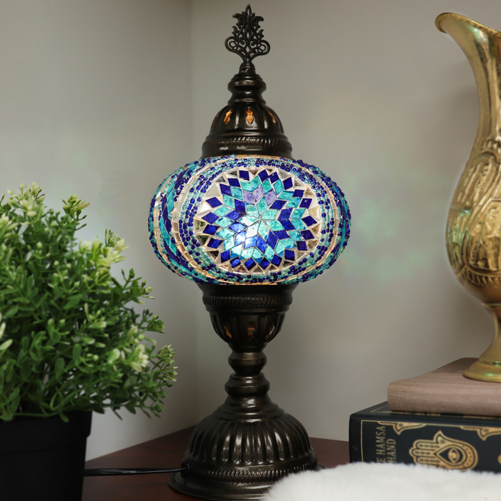 Nature's Artifacts Turkish Mosaic Table Lamp (Assorted)