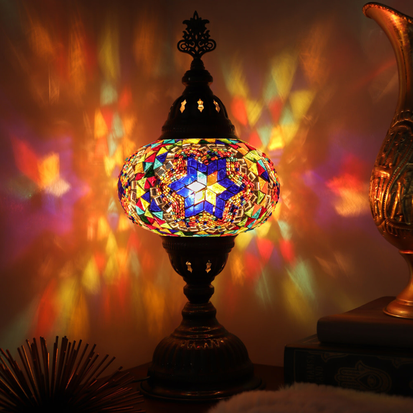 Nature's Artifacts Turkish Mosaic Table Lamp (Assorted)