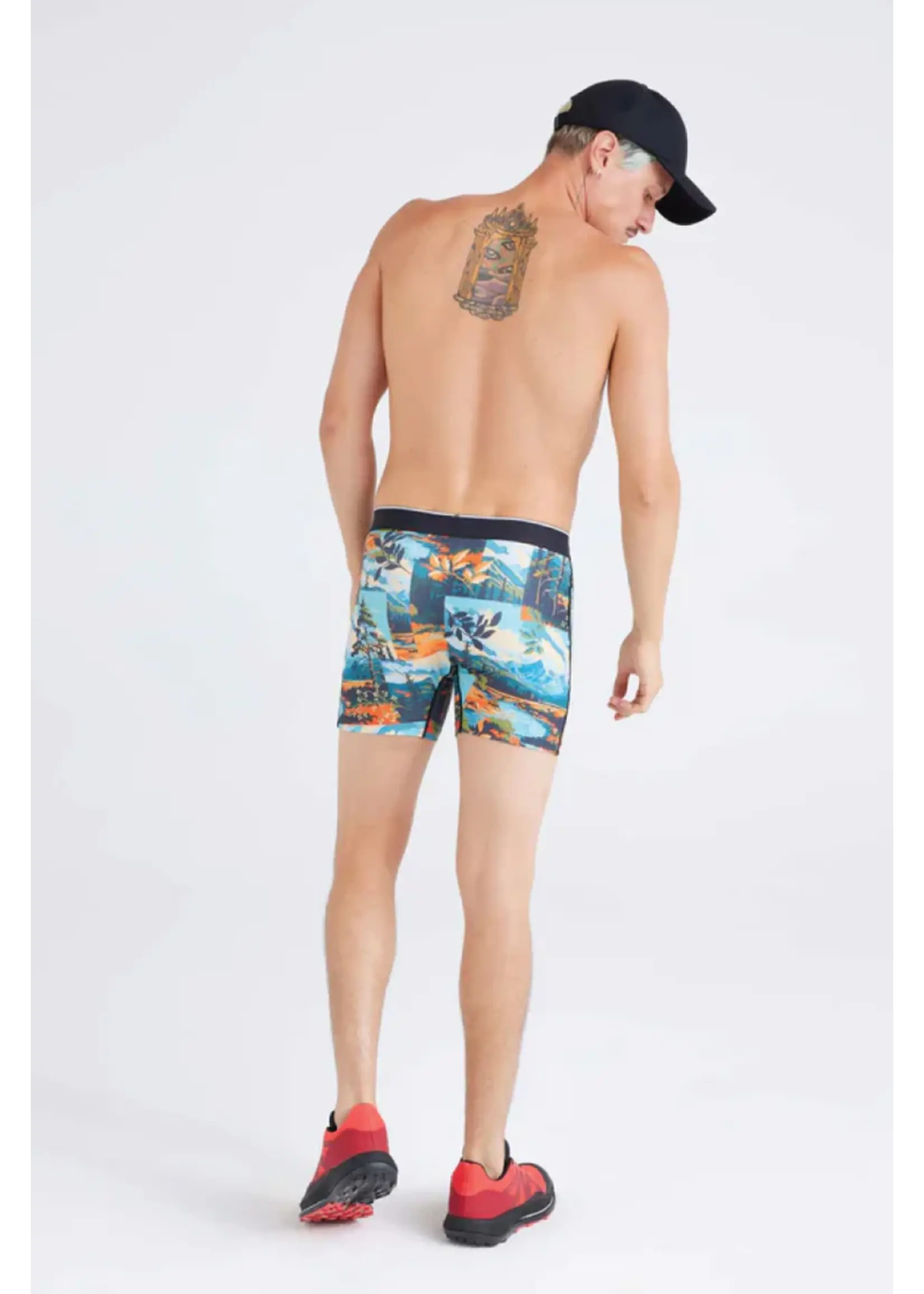 SAXX Underwear SXBB29 - Volt Breathable Mesh Boxer Brief (Painted Landscape)