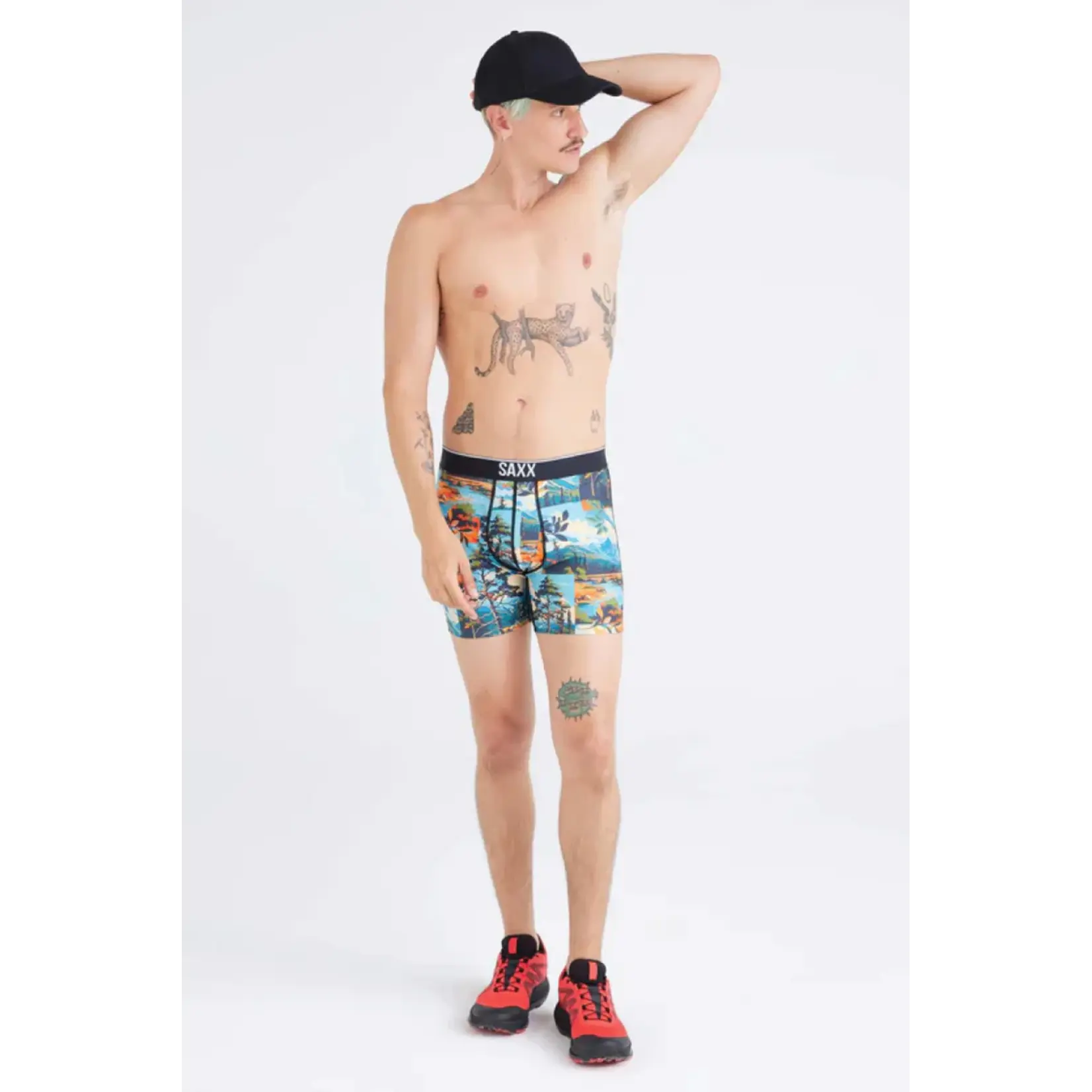 SAXX Underwear SXBB29 - Volt Breathable Mesh Boxer Brief (Painted Landscape)
