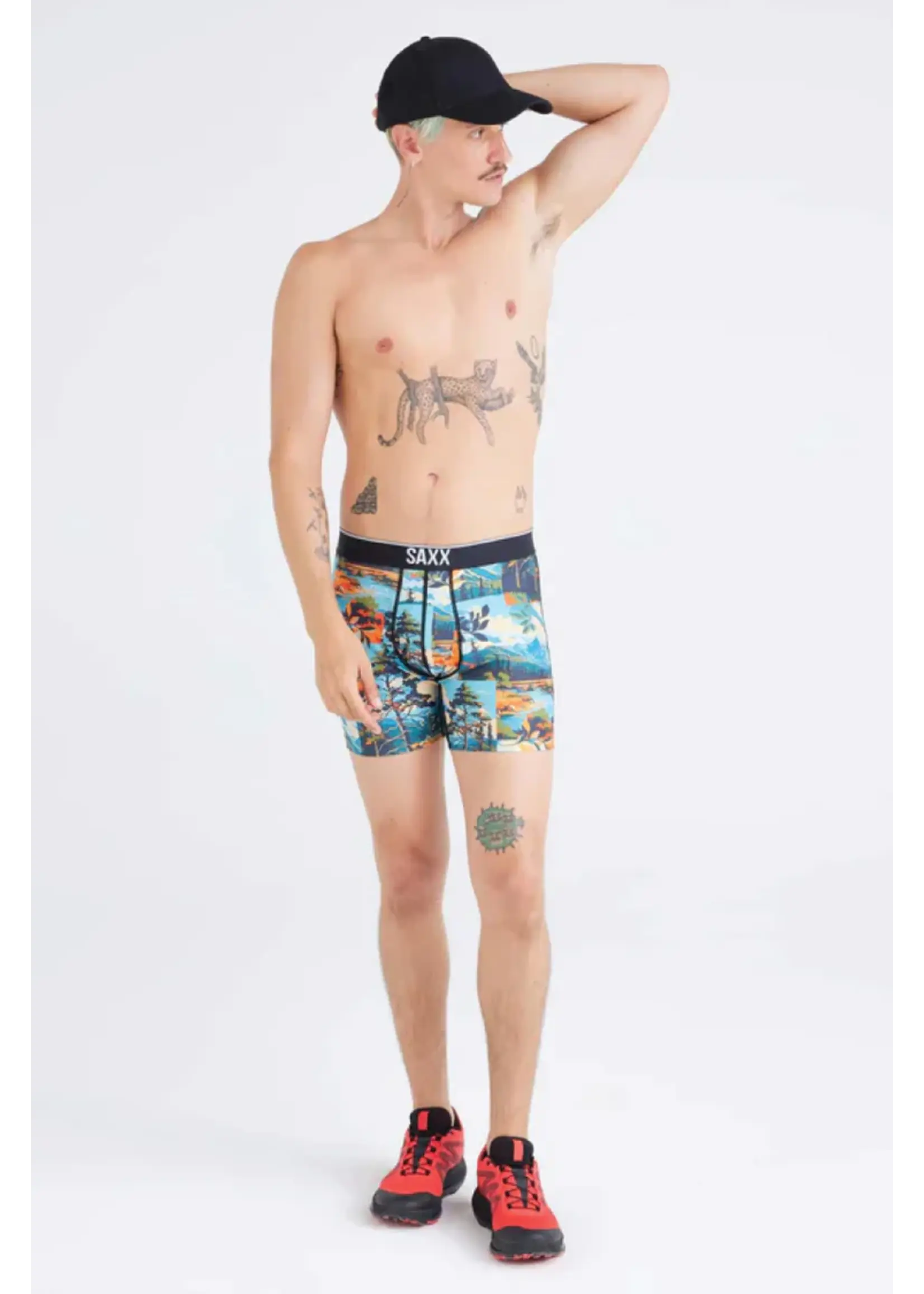 SAXX Underwear SXBB29 - Volt Breathable Mesh Boxer Brief (Painted Landscape)