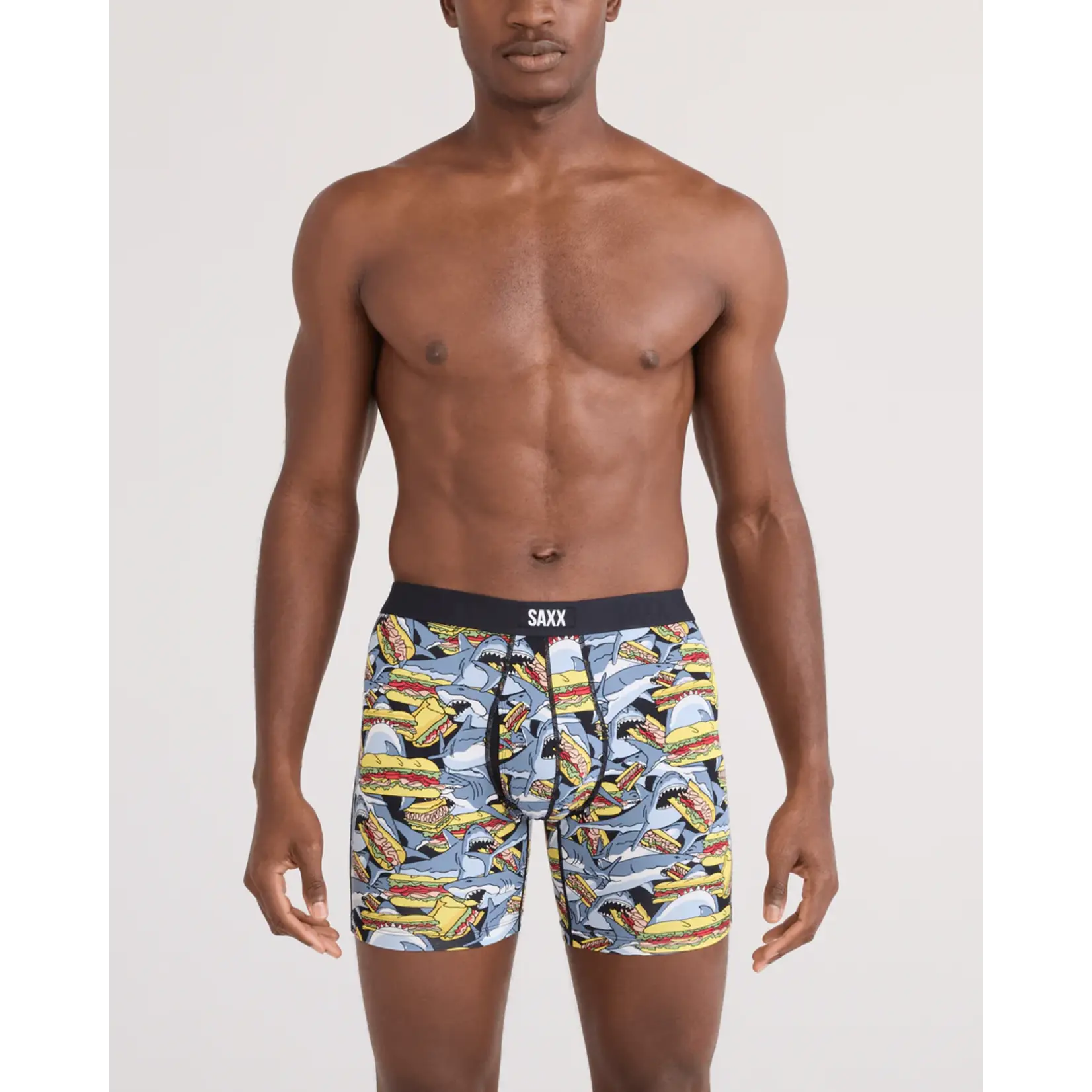 SAXX Underwear Vibe XTRA Boxer Brief with Fly (Shark Sub/Grey)