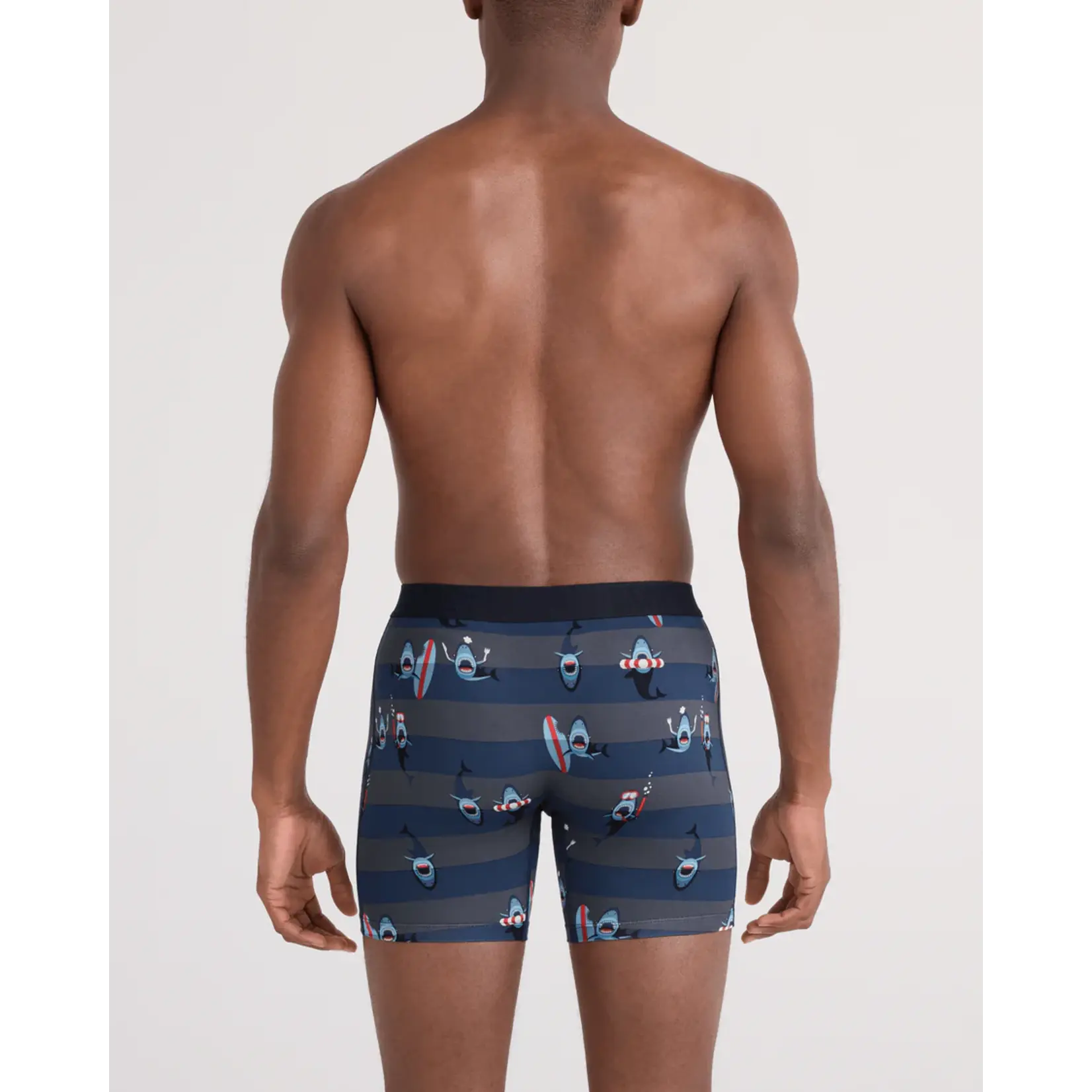 SAXX Underwear SXVX24F-SHK - Vibe XTRA Boxer Brief with Fly (Shark Bite/Navy)
