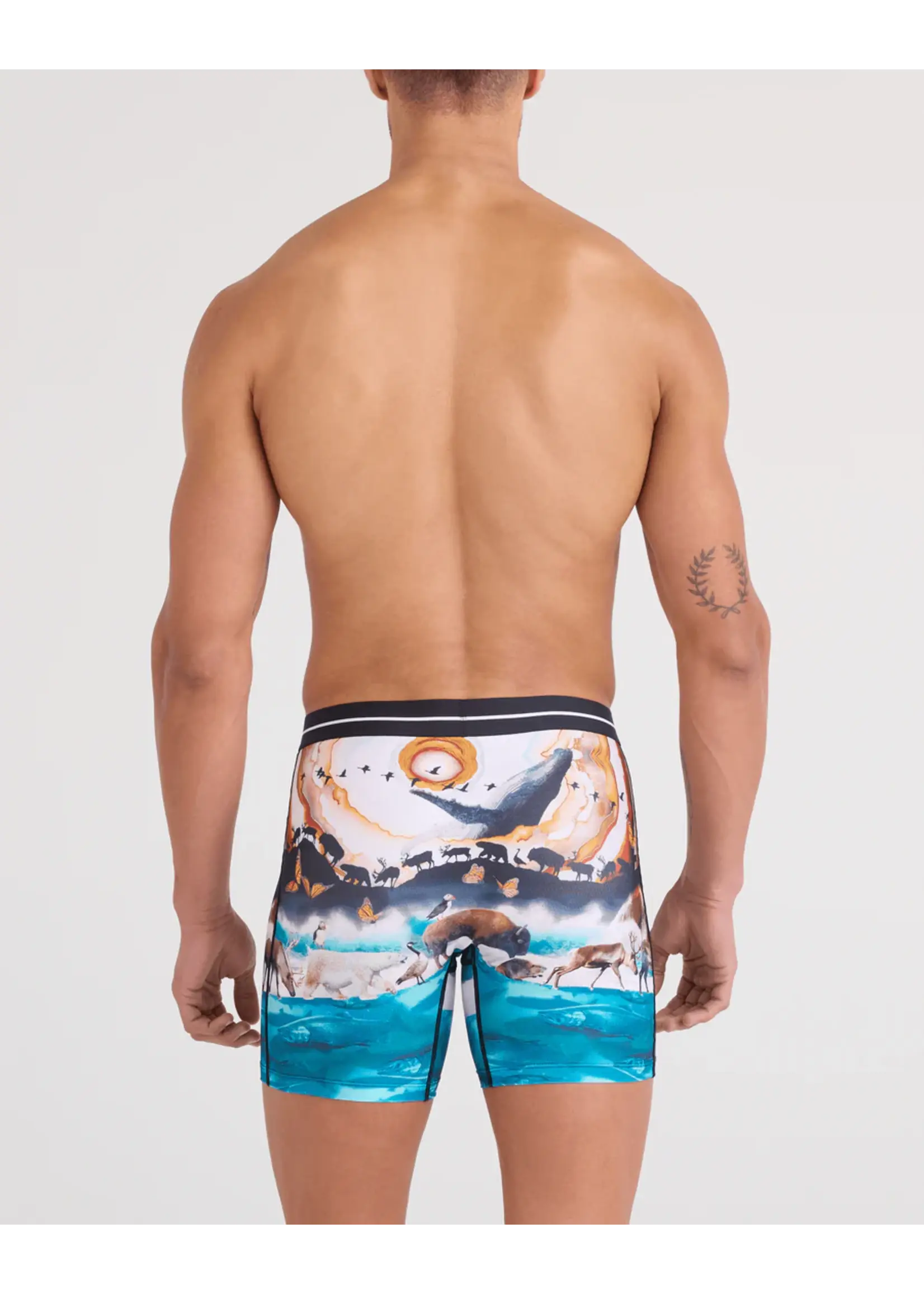 SAXX Underwear SXBB85-GMM - Volt Breathable Mesh Boxer Brief (Great Migration/Multi)