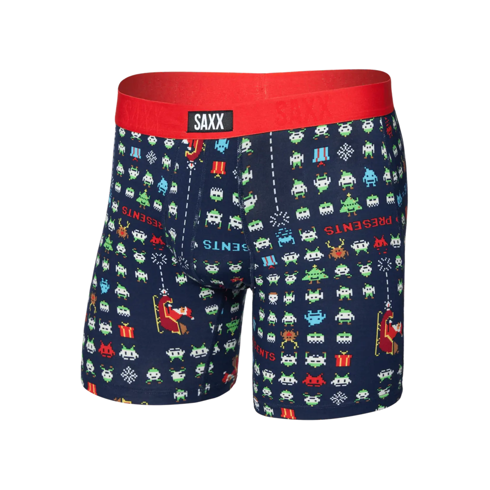 SAXX Underwear SXVX24F-SLI Vibe XTRA Boxer Brief with Fly  (Sleigh Invaders)
