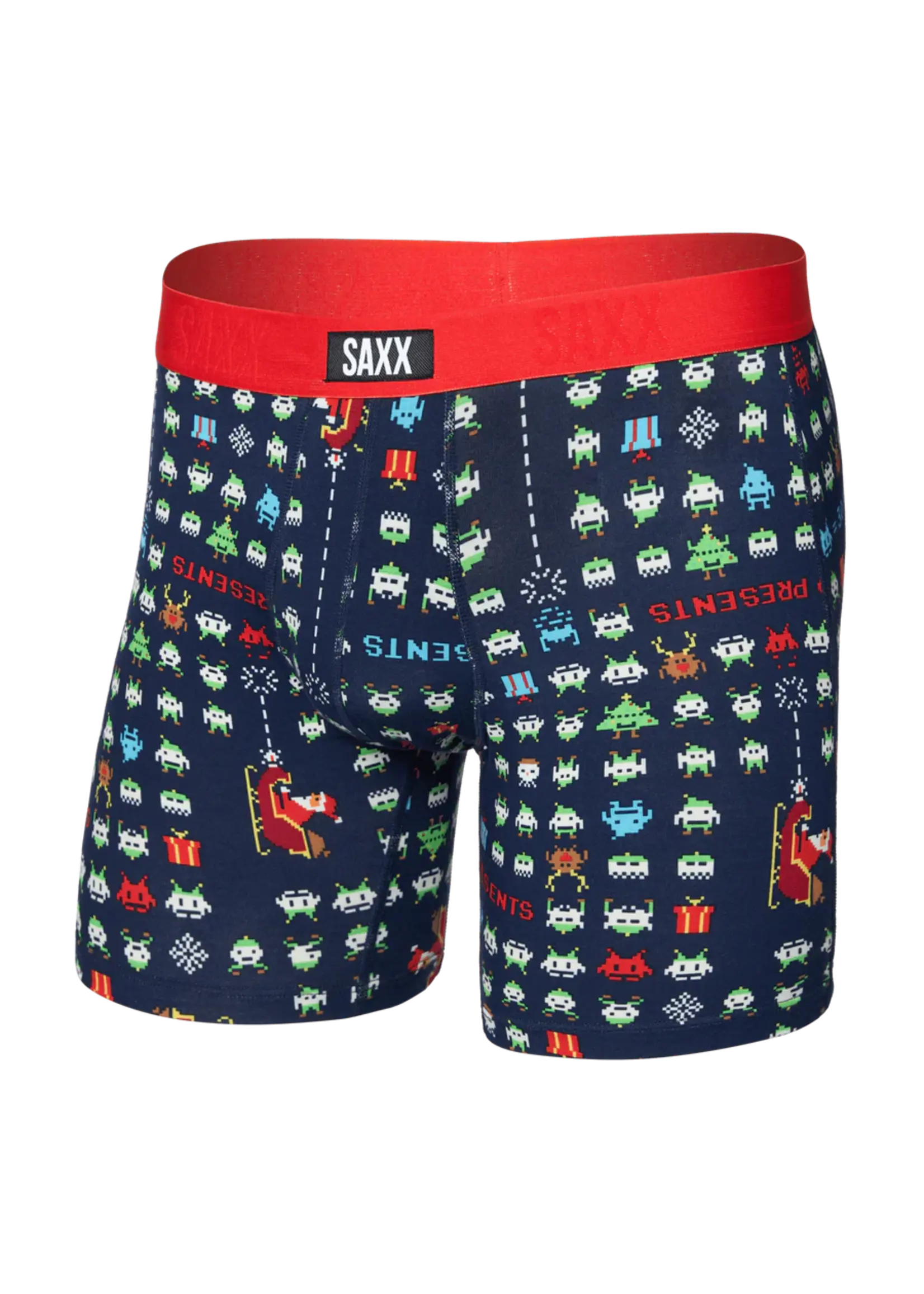 SAXX Underwear SXVX24F-SLI Vibe XTRA Boxer Brief with Fly  (Sleigh Invaders)