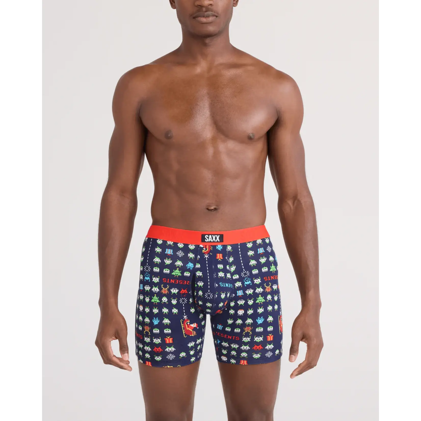 SAXX Underwear SXVX24F-SLI Vibe XTRA Boxer Brief with Fly  (Sleigh Invaders)