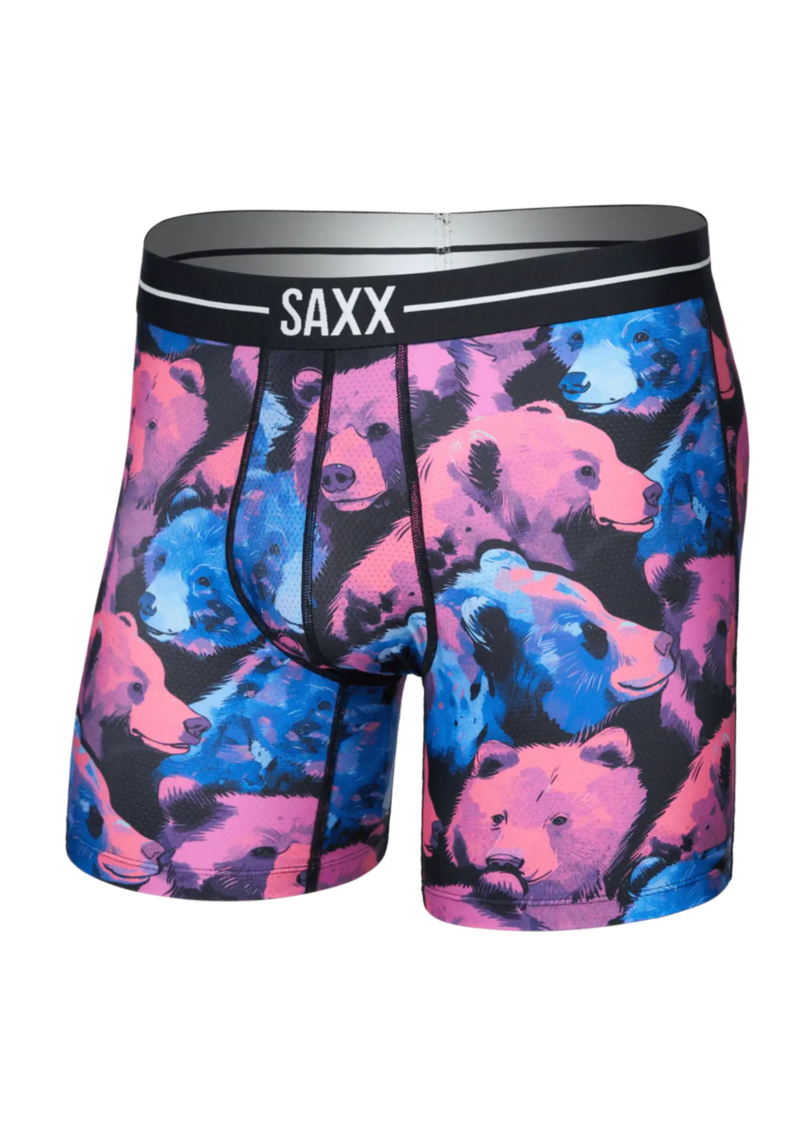 SAXX Underwear SXBB85-BTM - Volt Breathable Mesh Boxer Brief (Beartastic/Multi)