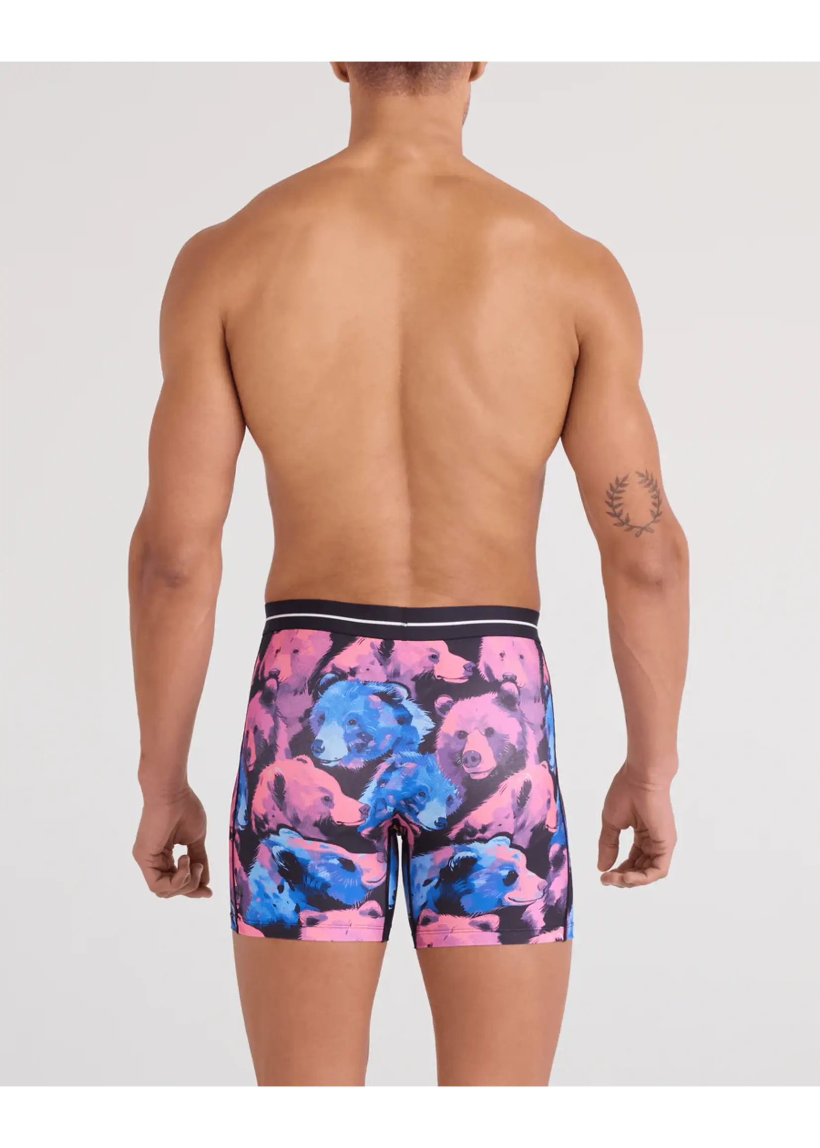 SAXX Underwear SXBB85-BTM - Volt Breathable Mesh Boxer Brief (Beartastic/Multi)