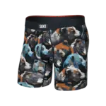 SAXX Underwear Vibe XTRA Boxer Brief with Fly (Beartastic/Black)