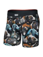 SAXX Underwear Vibe XTRA Boxer Brief with Fly (Beartastic/Black)