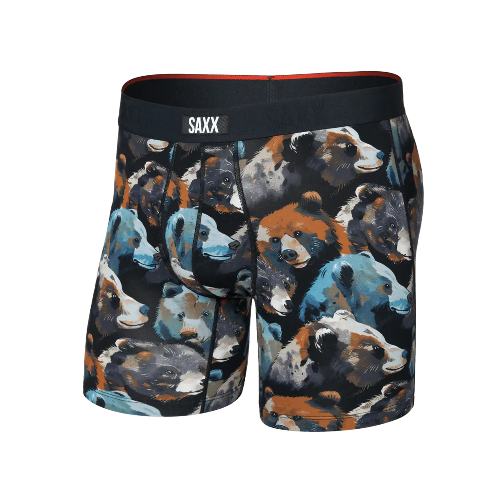 SAXX Underwear SXVX24F-BTB  - Vibe XTRA Boxer Brief with Fly (Beartastic/Black)