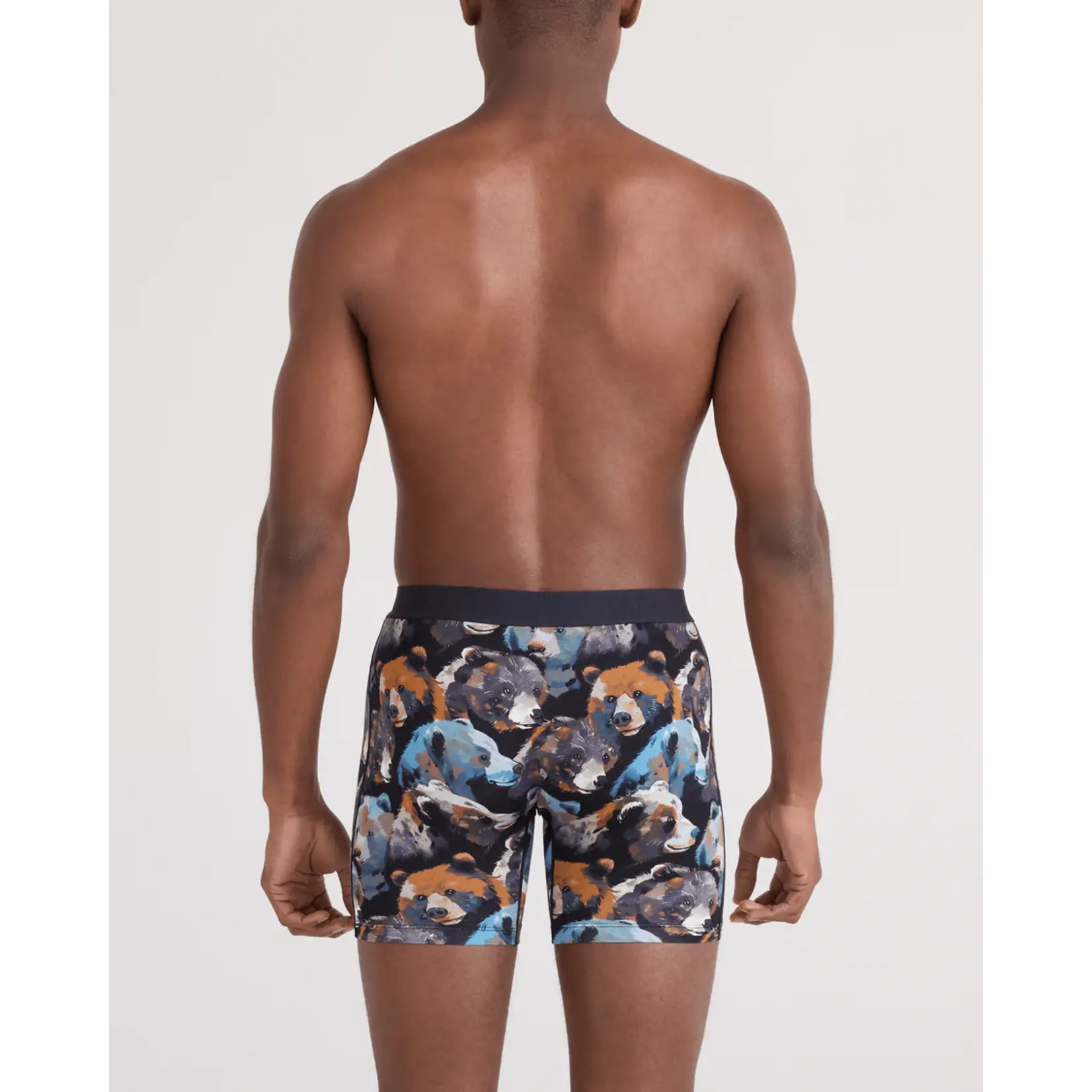 SAXX Underwear SXVX24F-BTB  - Vibe XTRA Boxer Brief with Fly (Beartastic/Black)