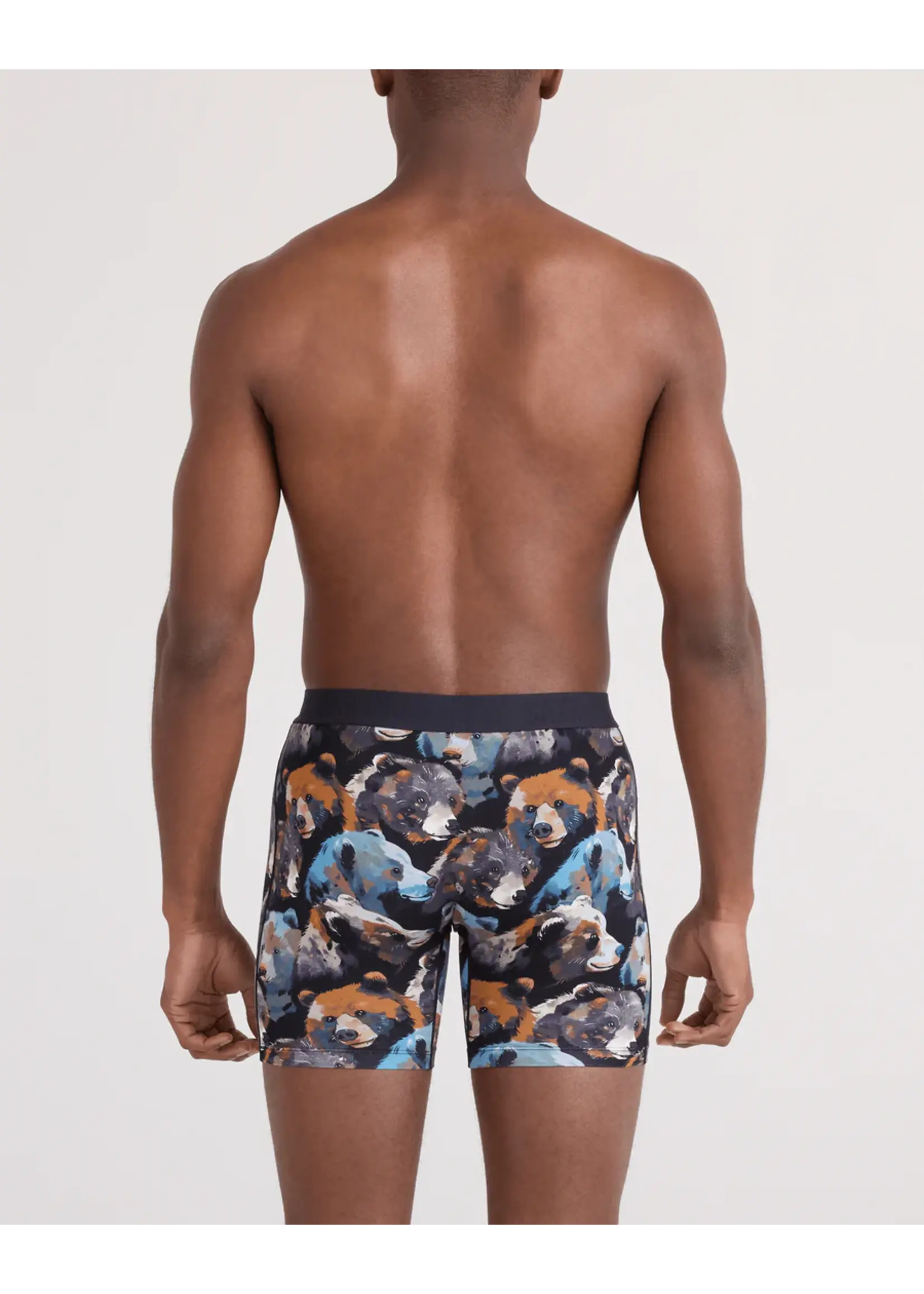 SAXX Underwear SXVX24F-BTB  - Vibe XTRA Boxer Brief with Fly (Beartastic/Black)