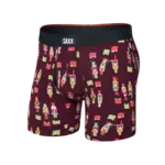 SAXX Underwear Vibe XTRA Boxer Brief with Fly (Nutcracker/Maroon)