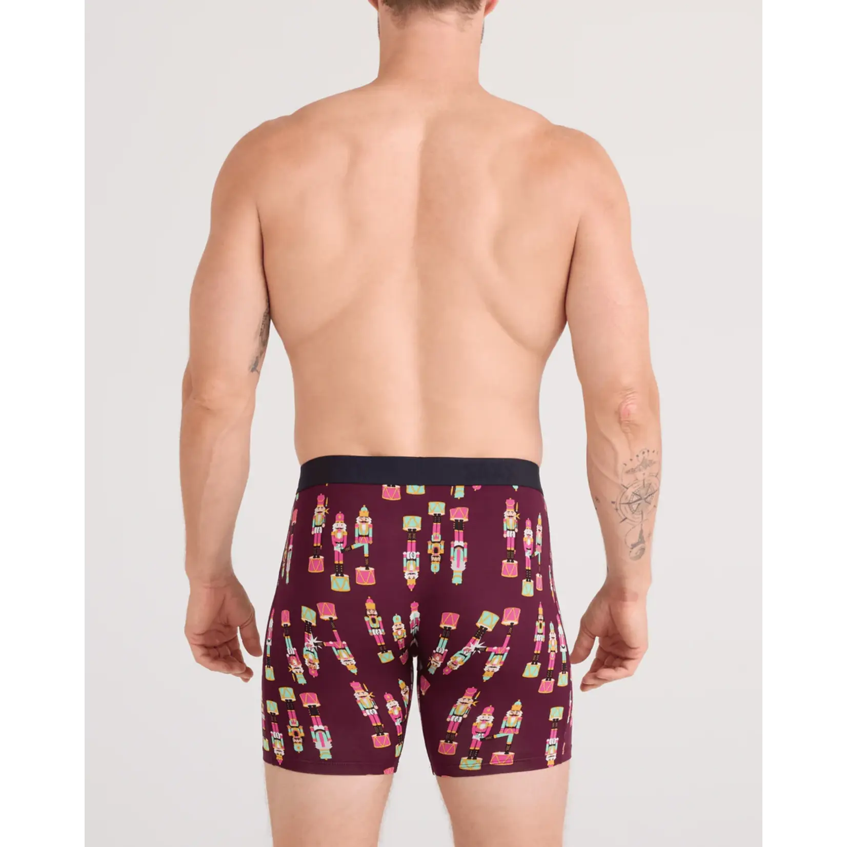 SAXX Underwear SXVX24F-NTM - Vibe XTRA Boxer Brief with Fly (Nutcracker/Maroon)