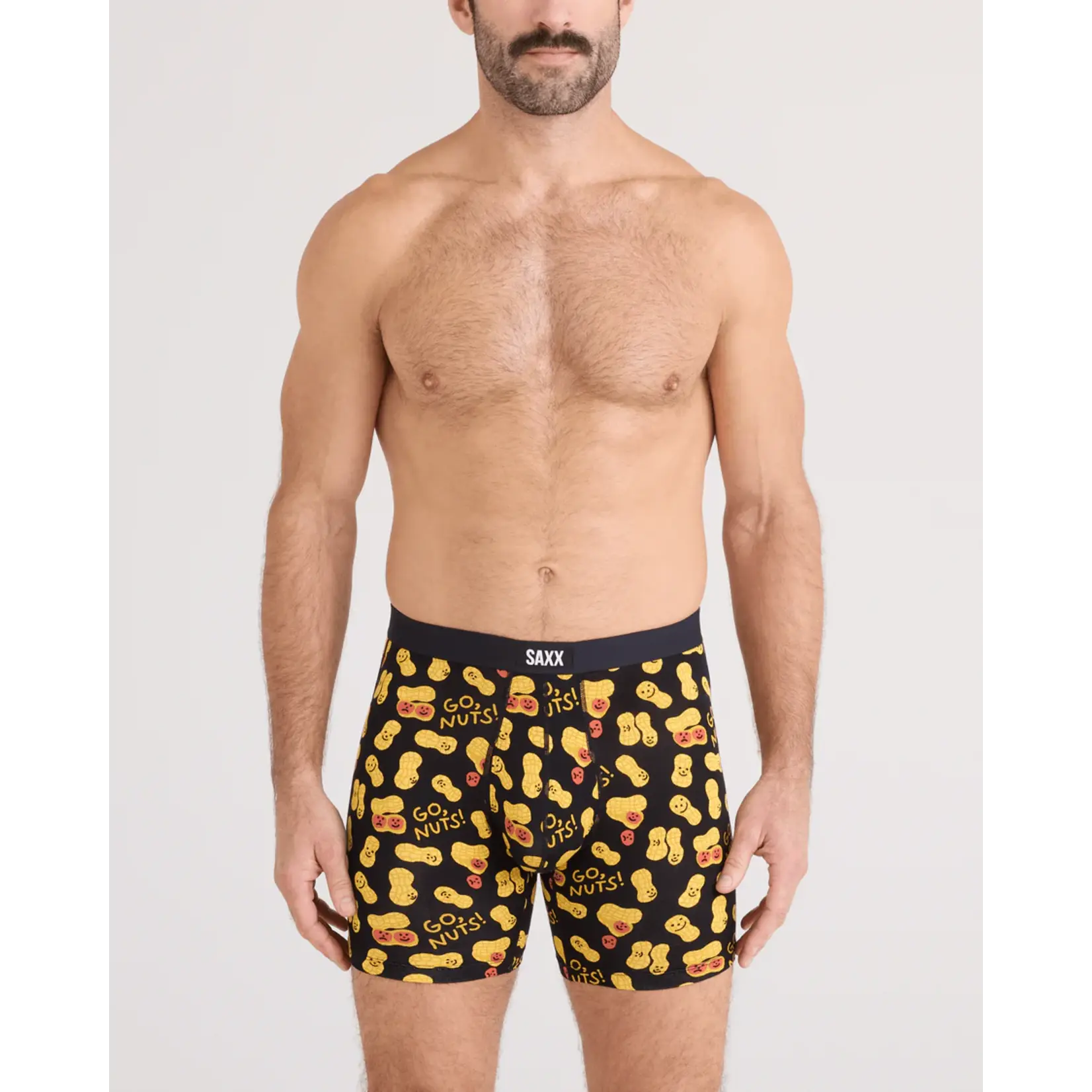 SAXX Underwear SXVX24F-GNB - Vibe XTRA Boxer Brief with Fly (Go Nuts/Black)