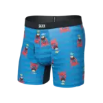 SAXX Underwear Droptemp Cool Mesh Boxer Brief (Crab Cocktail/Blue)