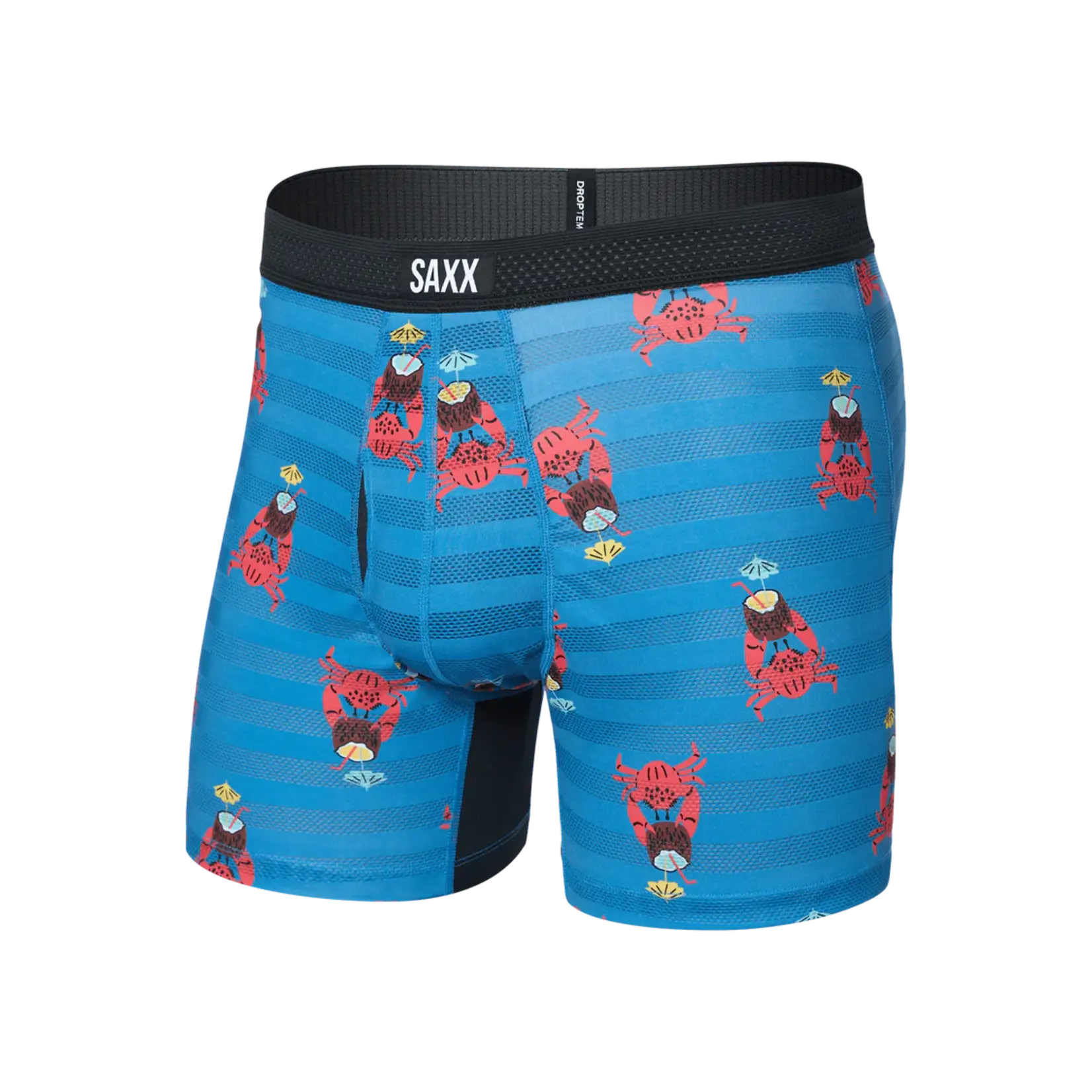 SAXX Underwear SXBB09F-CCB - Droptemp Cool Mesh Boxer Brief (Crab Cocktail/Blue)