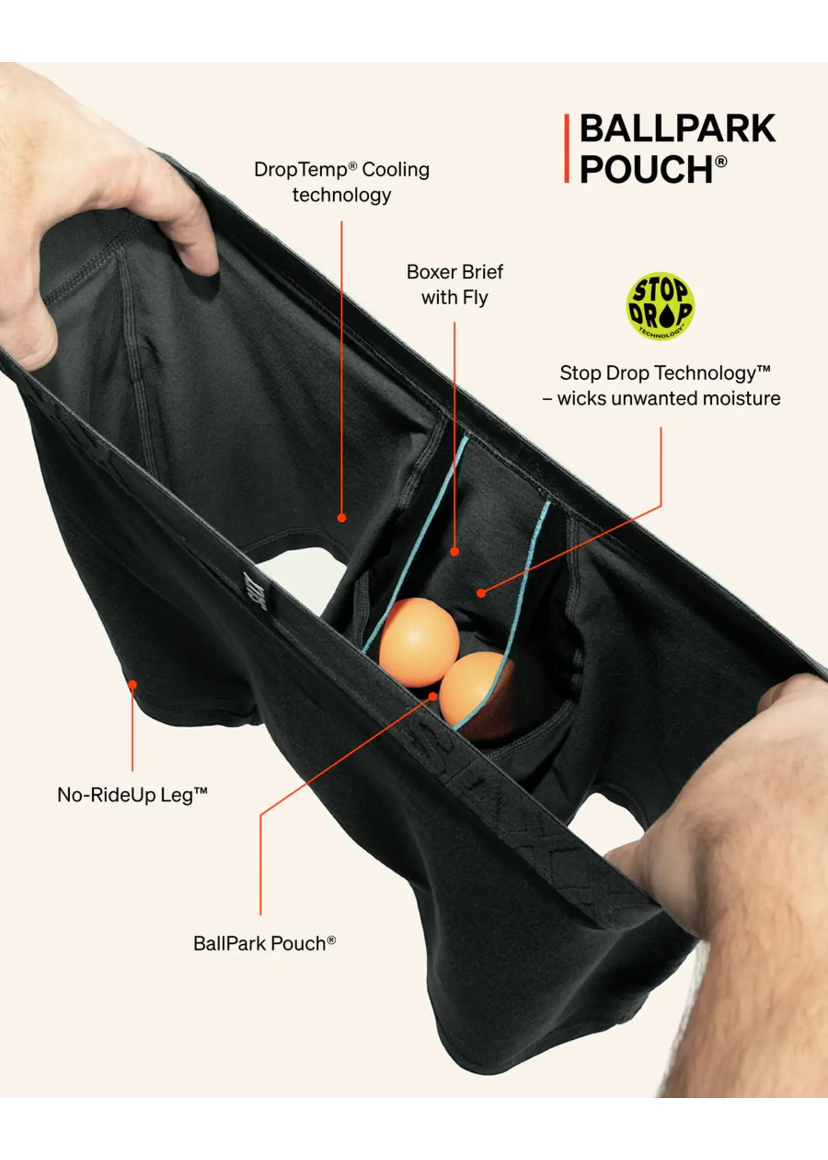 SAXX Underwear SXPP2C-HSD - DropTemp Cooling Cotton Boxer Brief with Fly - 2 Pack (High Seas/Dark Ink)