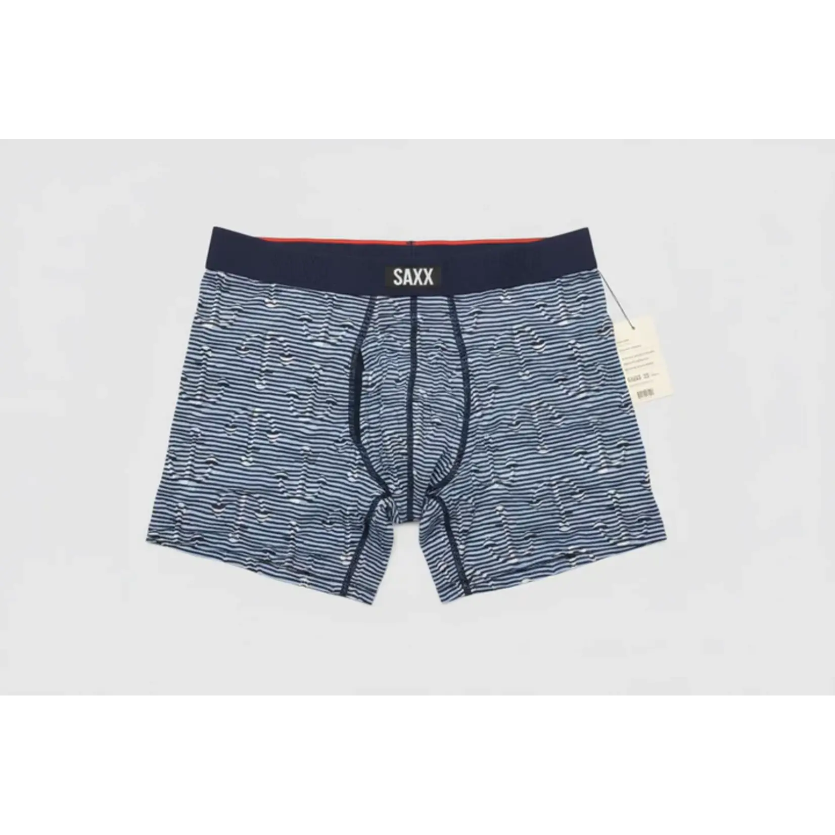 SAXX Underwear SXVX24F-ASB  - Vibe XTRA Soft Comfort Boxer Brief with Fly (Anchor Stripe/Blue)