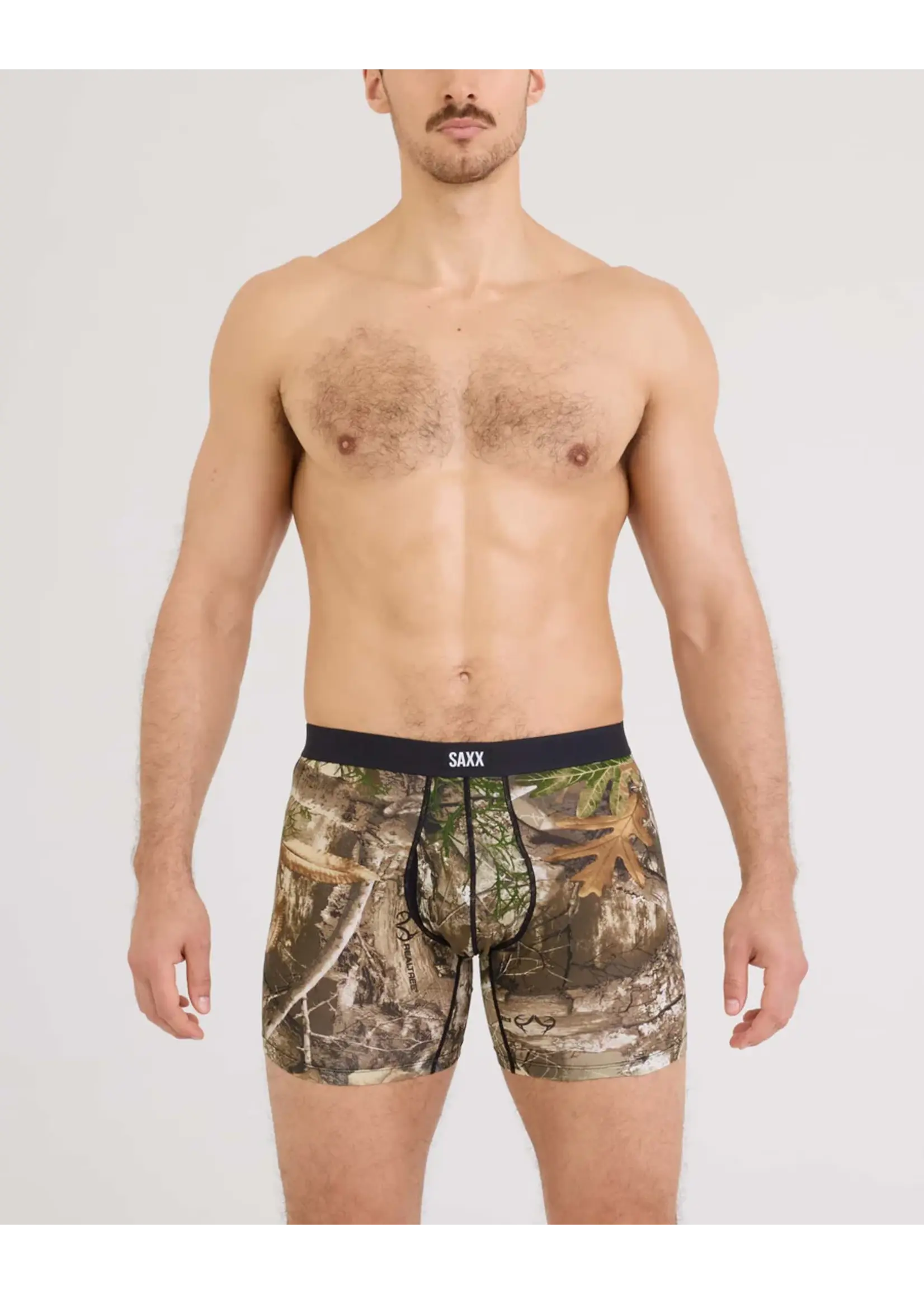 SAXX Underwear SXVX24F-RTE - Vibe XTRA Soft Comfort Boxer Brief with Fly (Realtree/Multi)