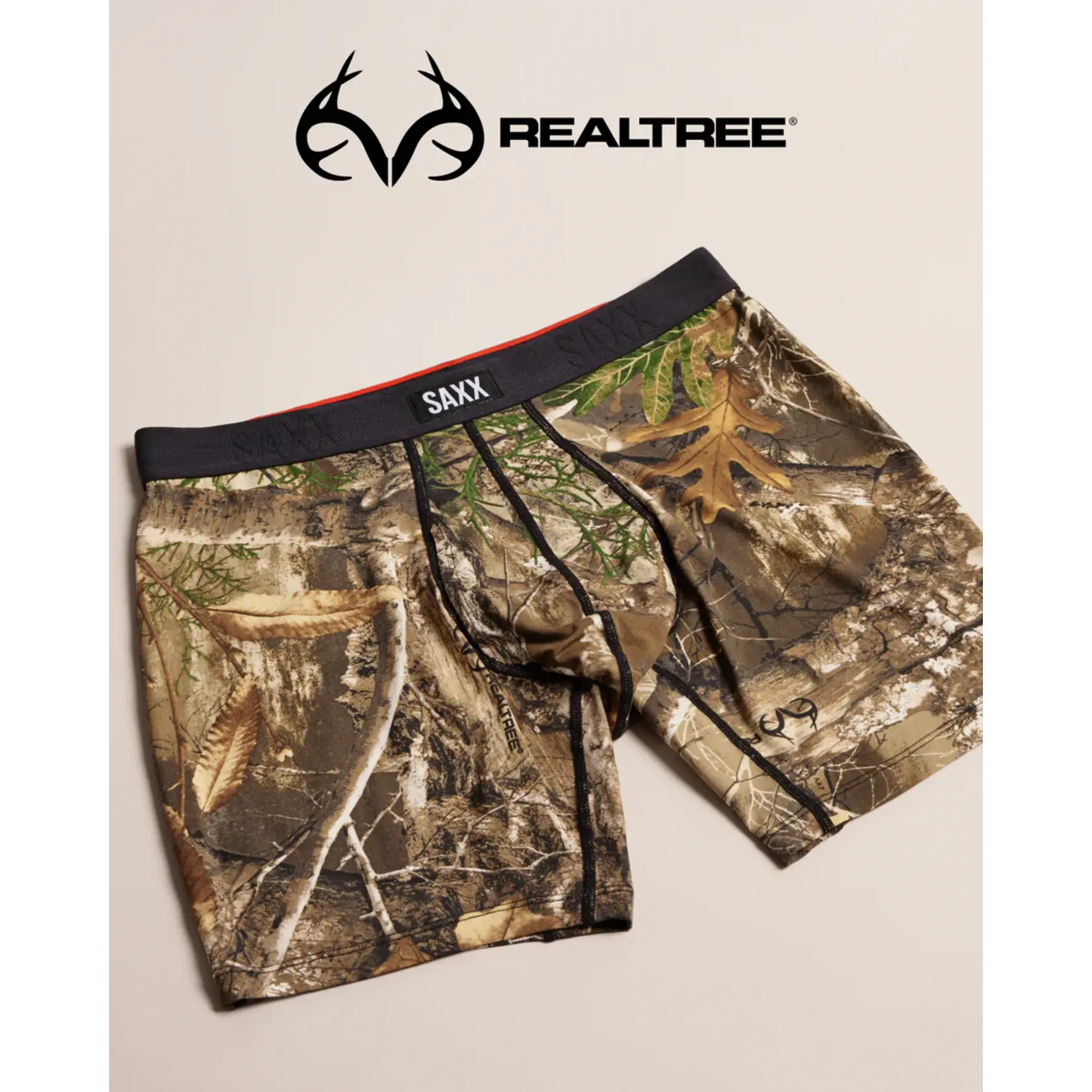 SAXX Underwear SXVX24F-RTE - Vibe XTRA Soft Comfort Boxer Brief with Fly (Realtree/Multi)