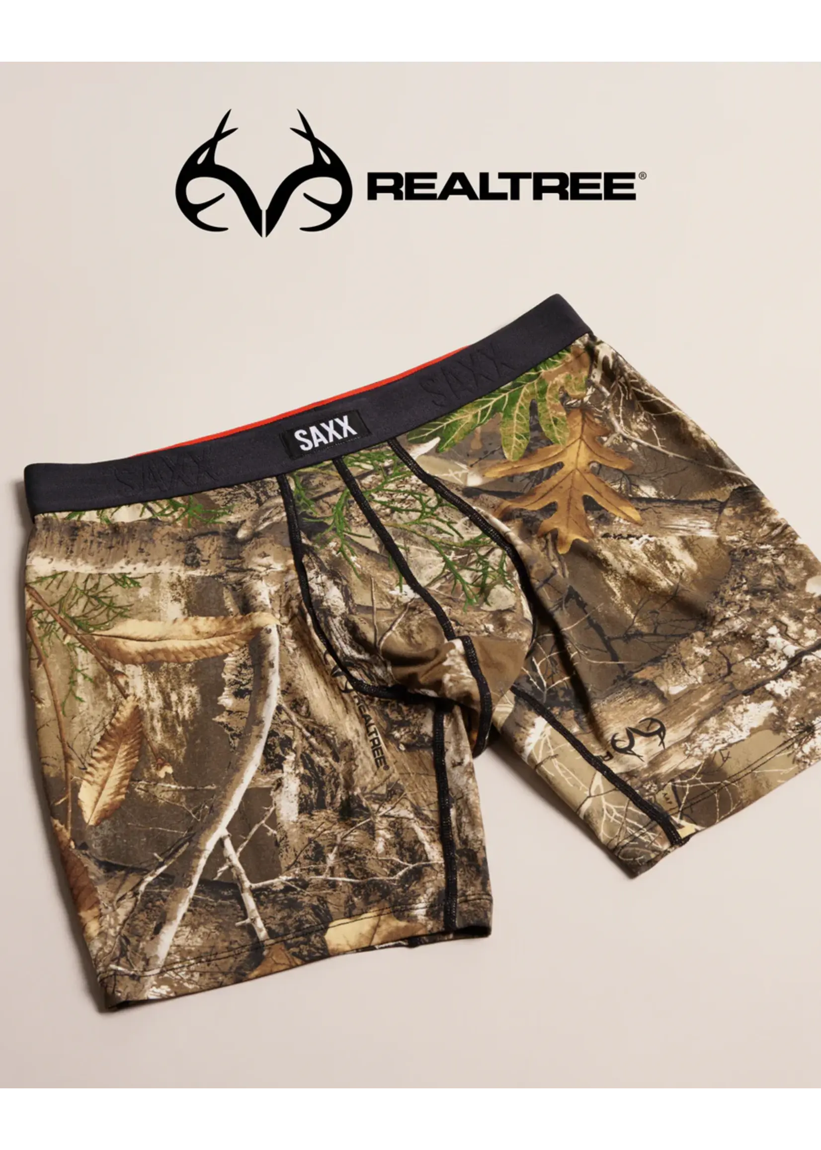 SAXX Underwear SXVX24F-RTE - Vibe XTRA Soft Comfort Boxer Brief with Fly (Realtree/Multi)