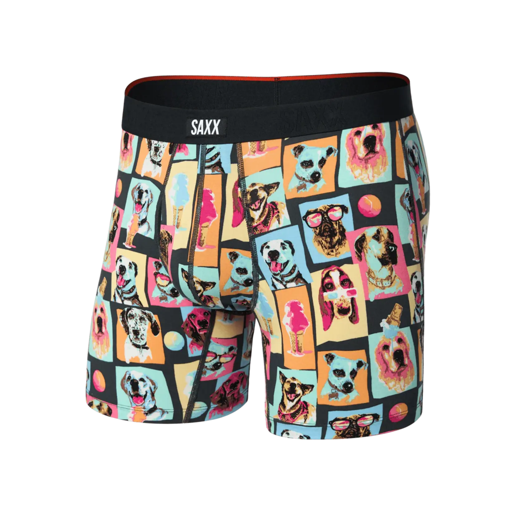 SAXX Underwear SXVX24F-SDS - Vibe XTRA Soft Comfort Boxer Brief with Fly (Summer Dogs of Saxx)
