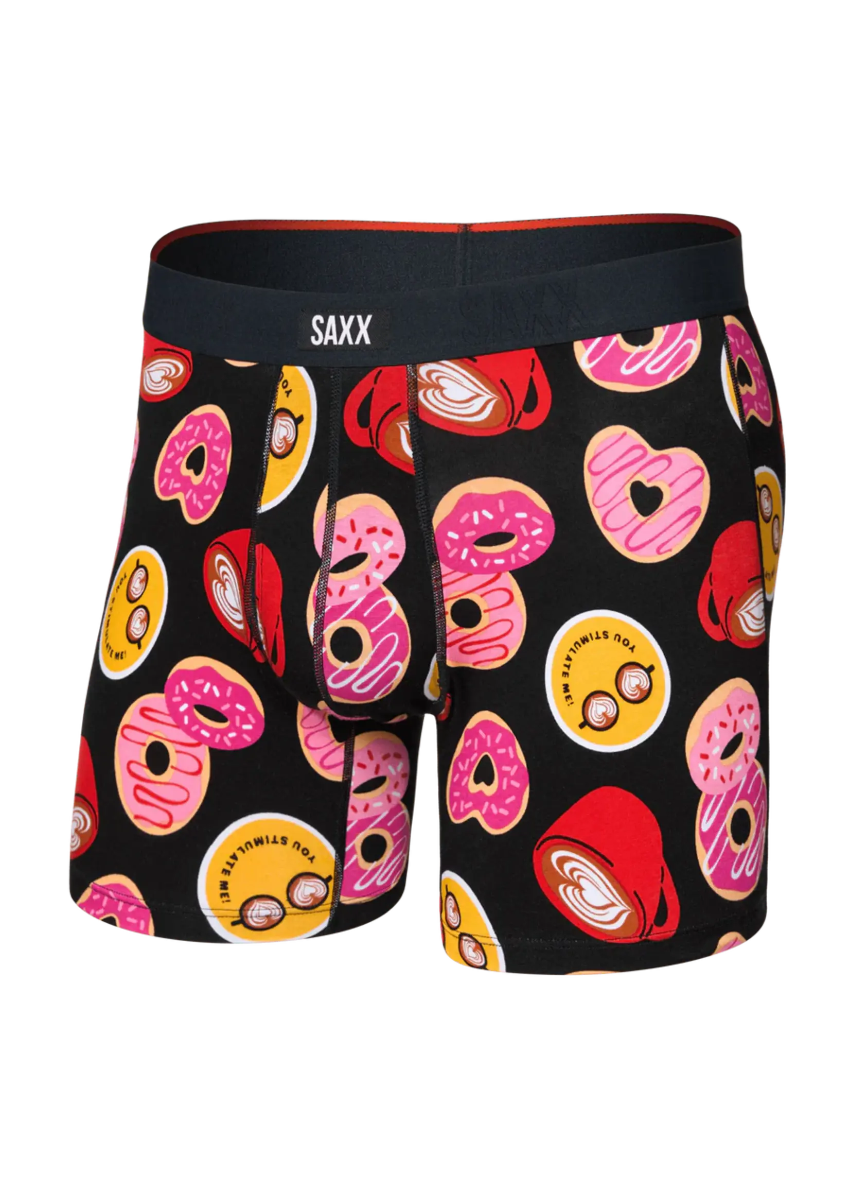 SAXX Underwear SXVX24F-LST - Vibe XTRA Boxer Brief with Fly (Love Story/Black)